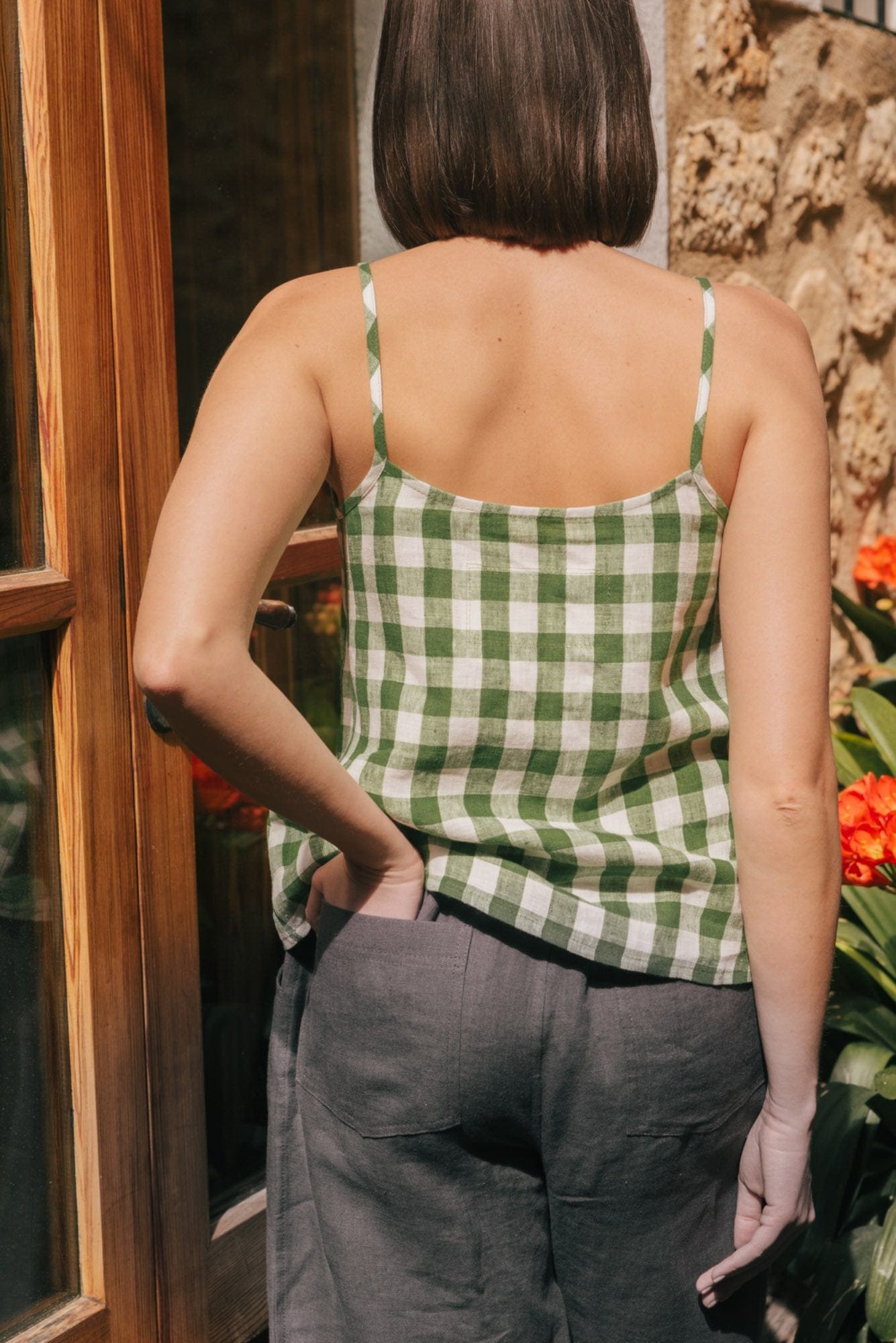 AmourLinen Linen tops Linen top Hilo Linen Top Without Sleves | AmourLinen | Linen Top Women