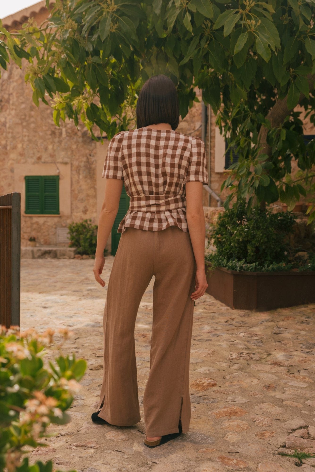 Elisa linen wrap top | ARCHIVE SALE