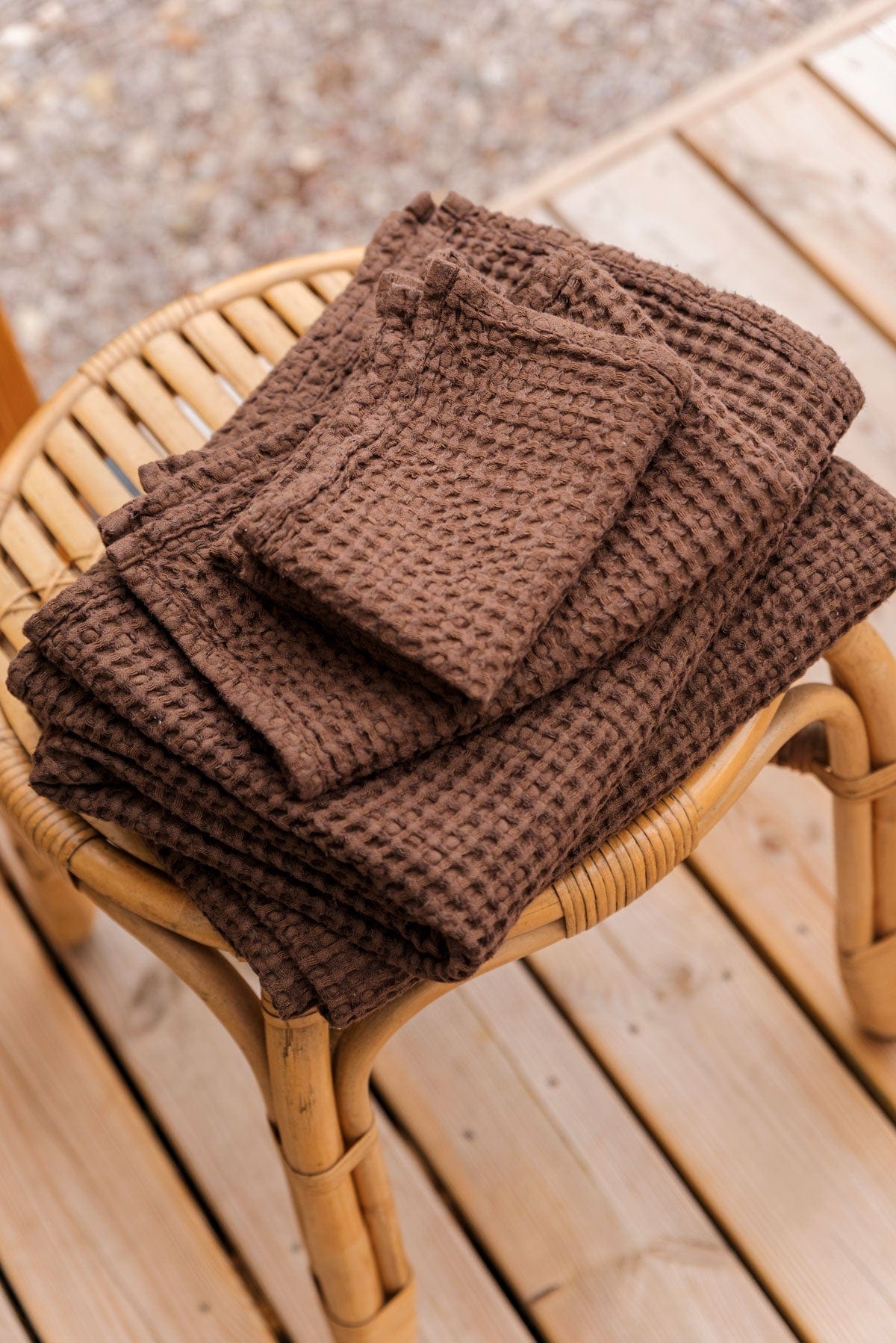 AmourLinen Linen waffle towel Linen waffle bath towel Linen Waffle Towel | AmourLinen | White
