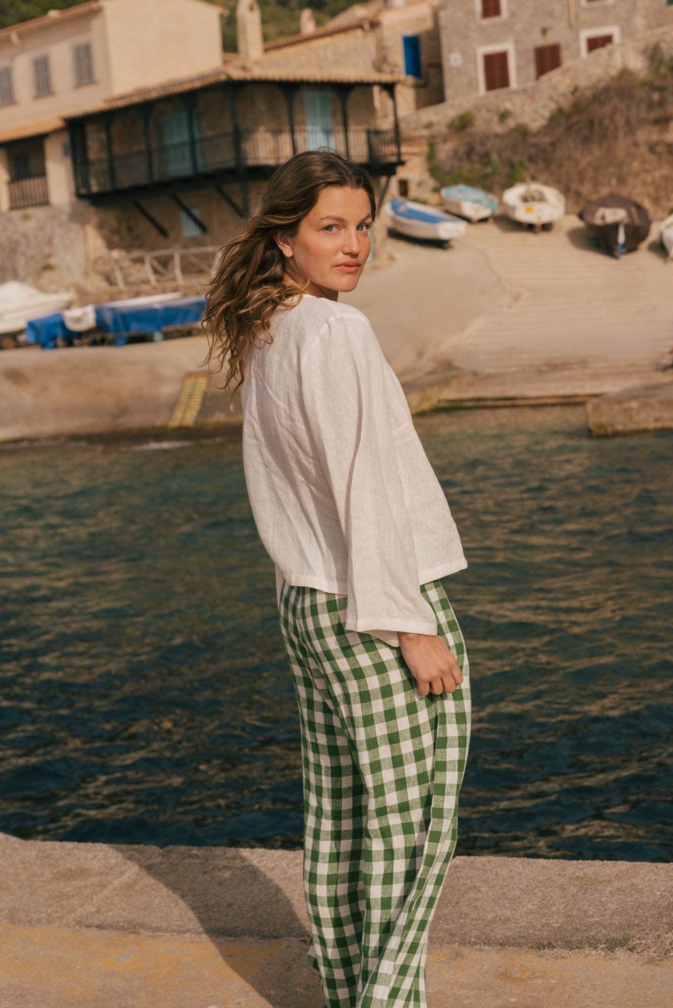 Adele wrap linen top | ARCHIVE SALE