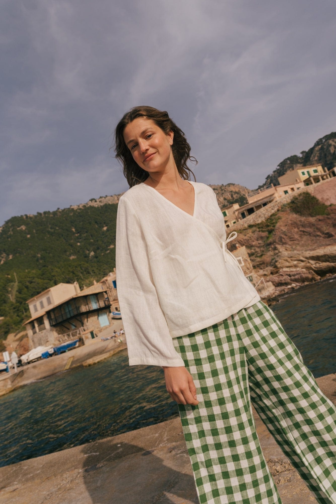 AmourLinen Linen top Adele wrap linen top Adele wrap linen top