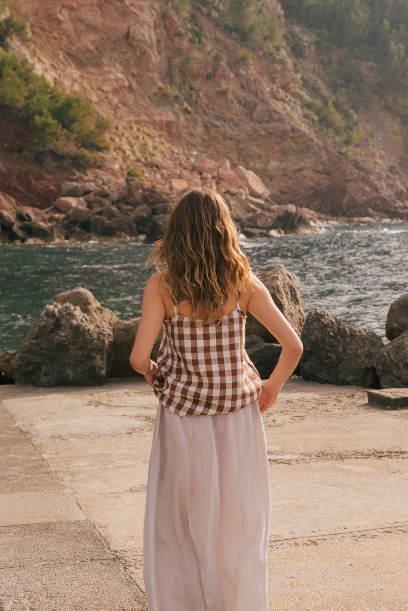 AmourLinen Linen tops Linen top Hilo Linen Top Without Sleves | AmourLinen | Linen Top Women