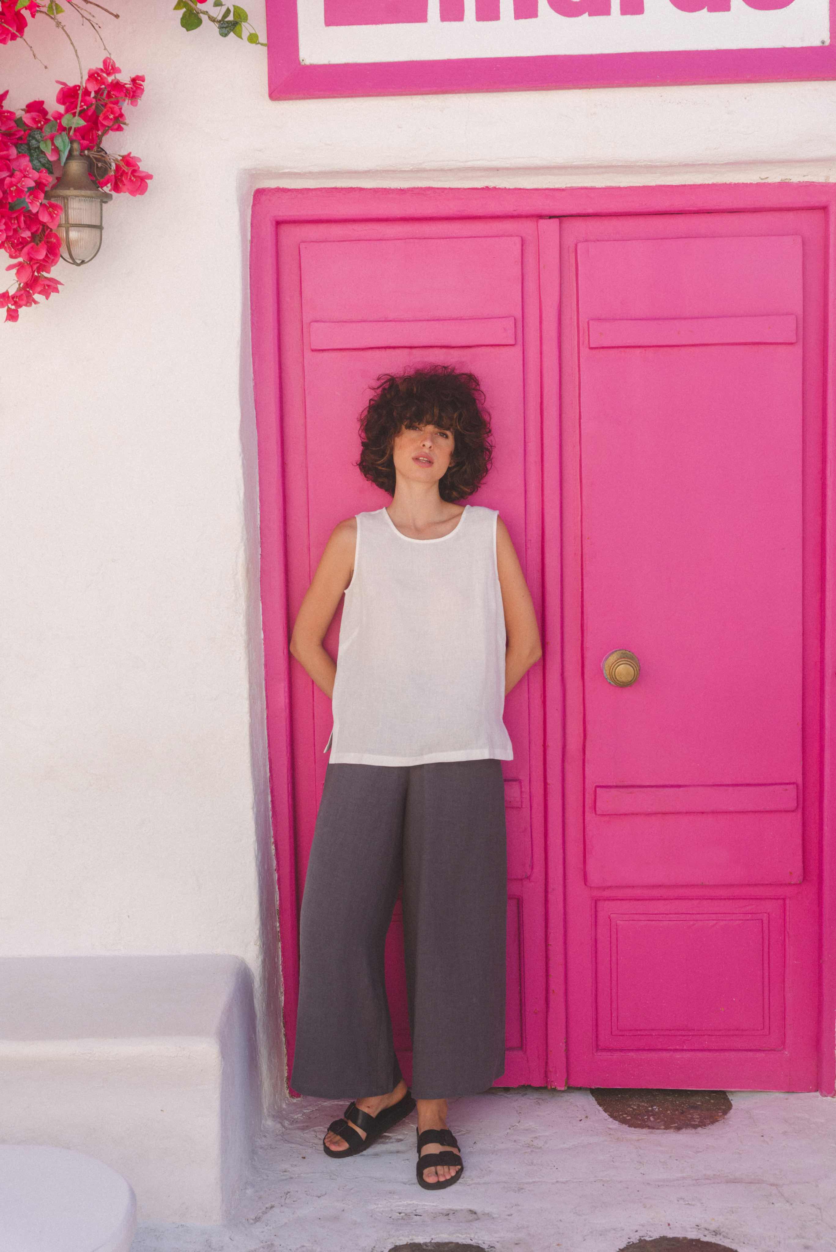 AmourLinen Linen bottom Wide linen pants ISABELLA ISABELLA wide linen pants | AmourLinen | Linen Clothing