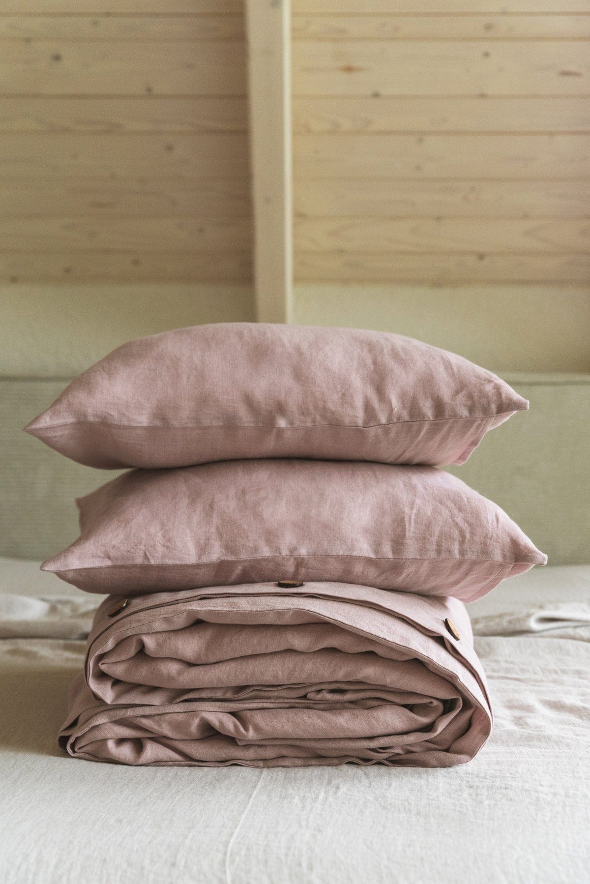 AmourLinen Linen bedding set Linen bedding set in Dusty Rose Linen bedding set in Dusty Rose