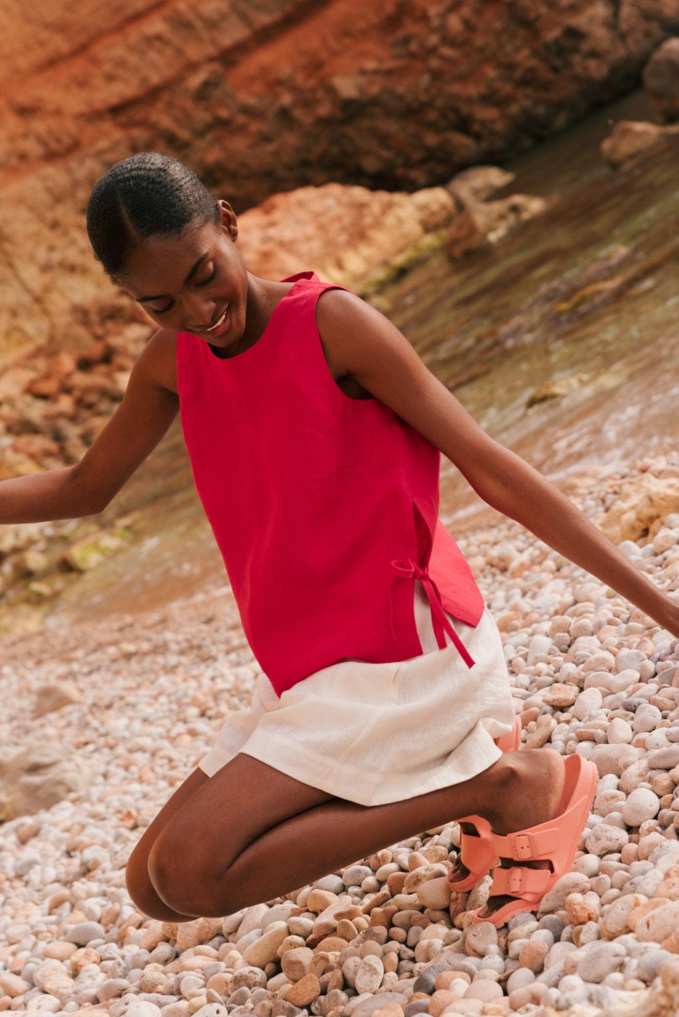 AmourLinen Linen dress Betty classic linen shorts Betty classic linen shorts