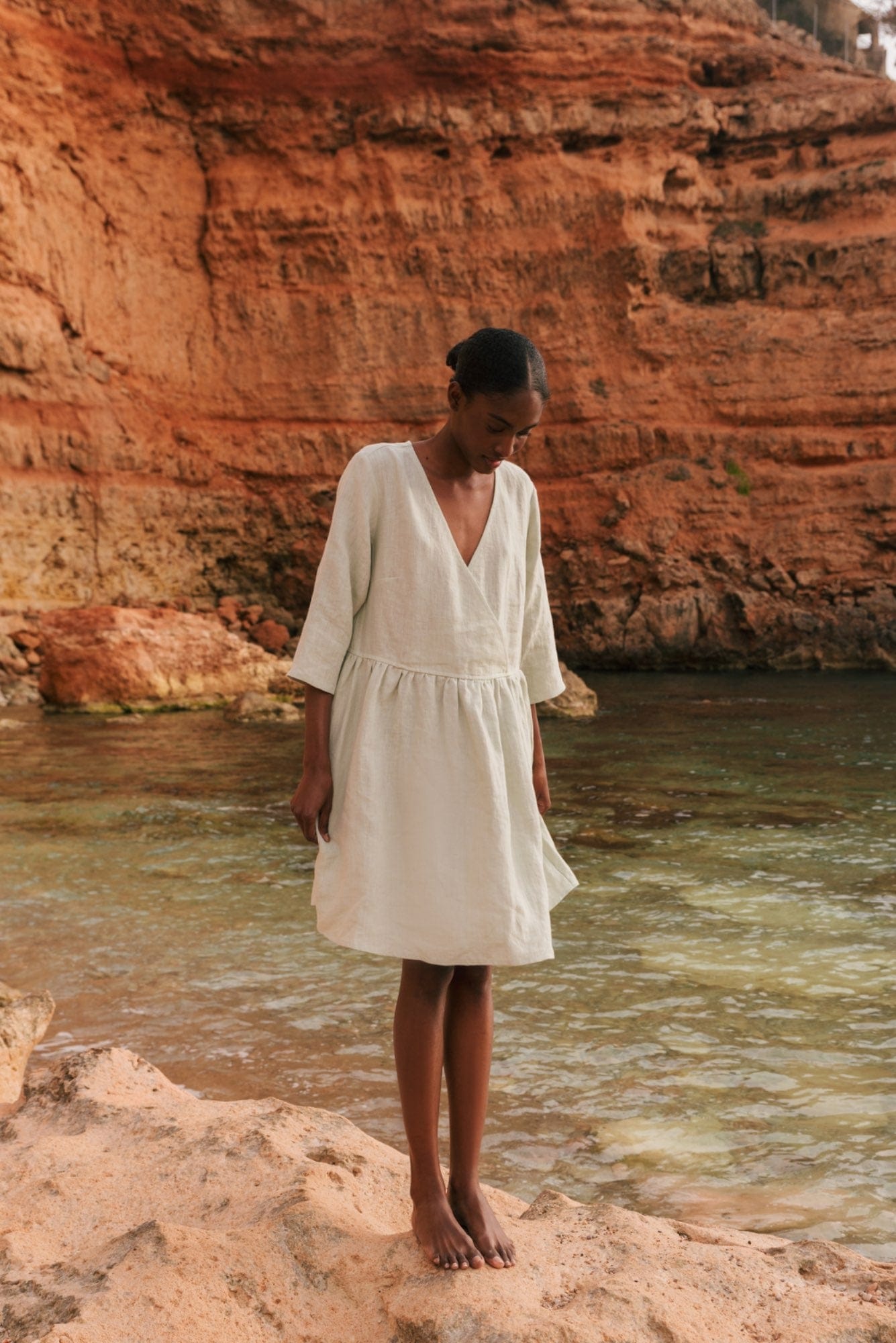 AmourLinen Linen dress L / Dusty Rose Daphne linen dress L Dusty Rose Daphne linen dress L Dusty Rose