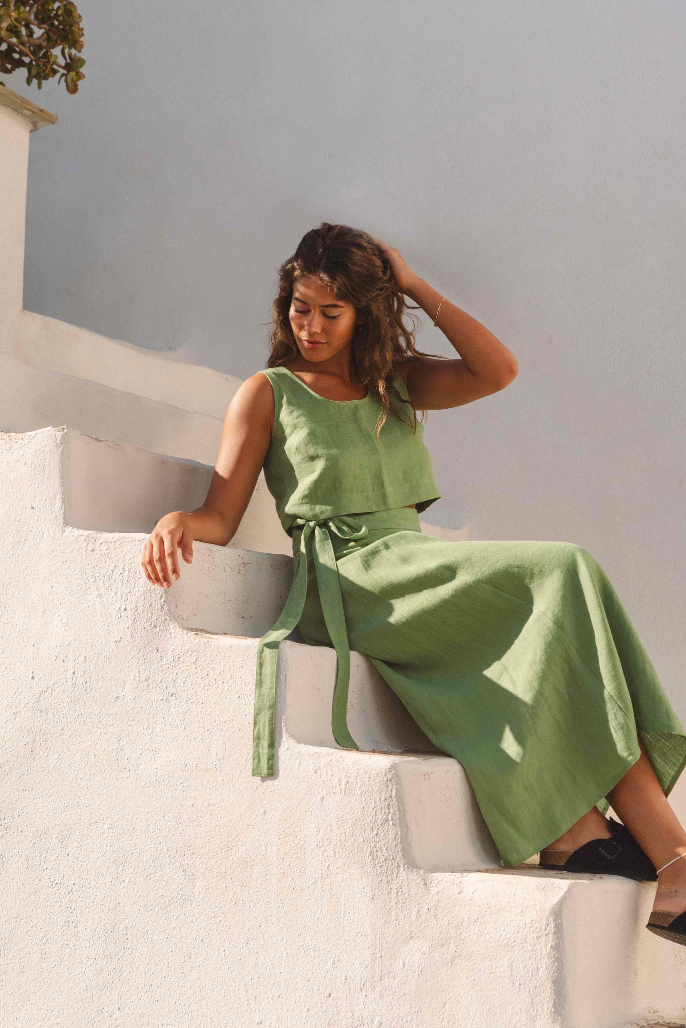 AmourLinen Linen skirt Linen wrap skirt IRIS Linen wrap skirt IRIS | AmourLinen | Linen Clothing