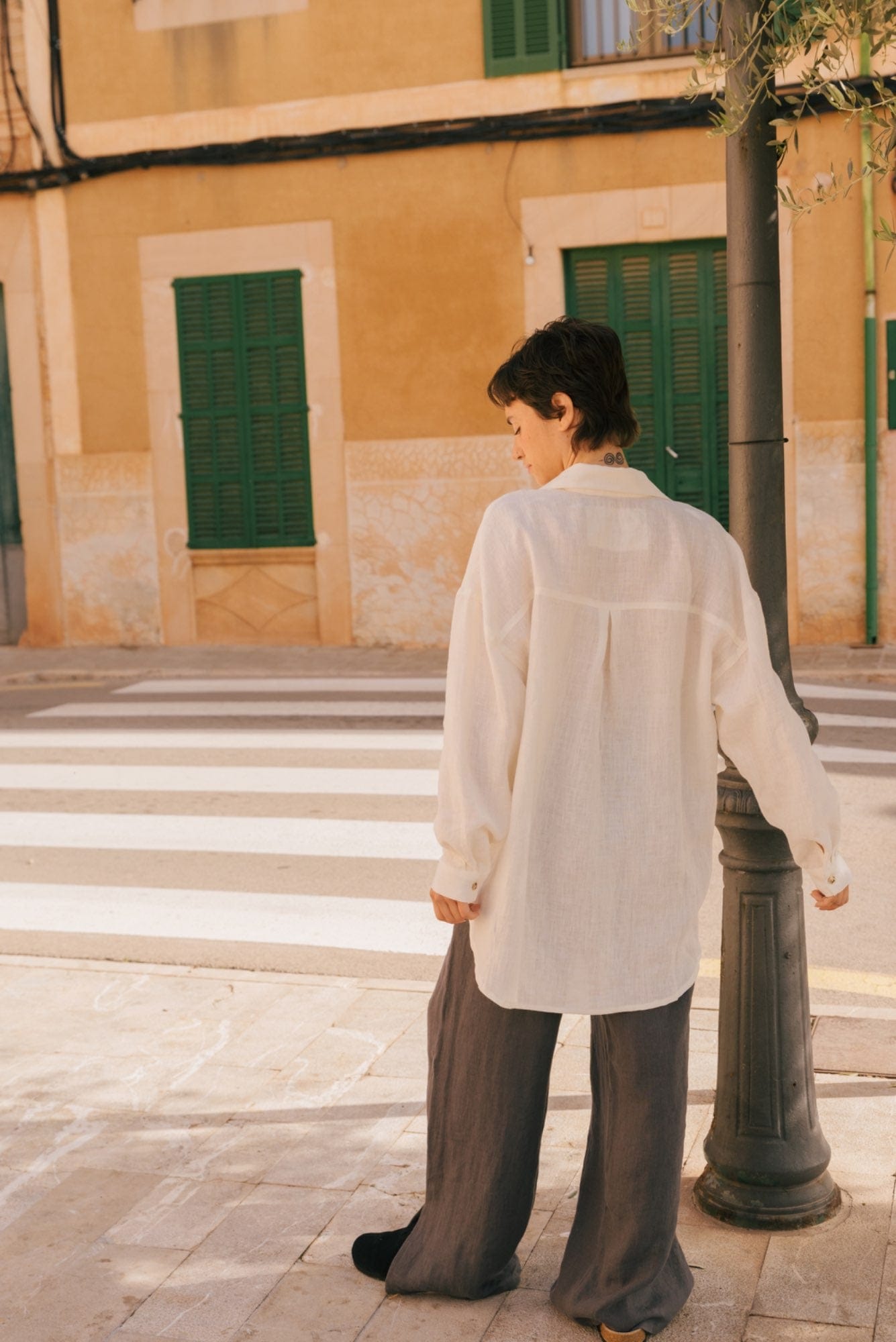 AmourLinen Linen shirt Molly oversized collar linen shirt Molly oversized collar linen shirt