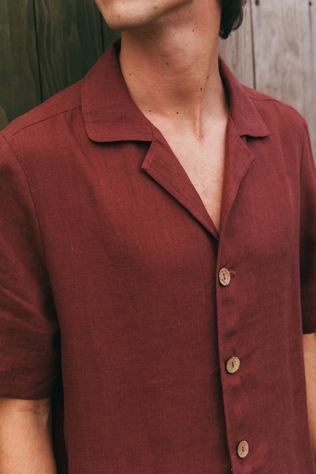 Aspen linen loungewear set in Terracotta