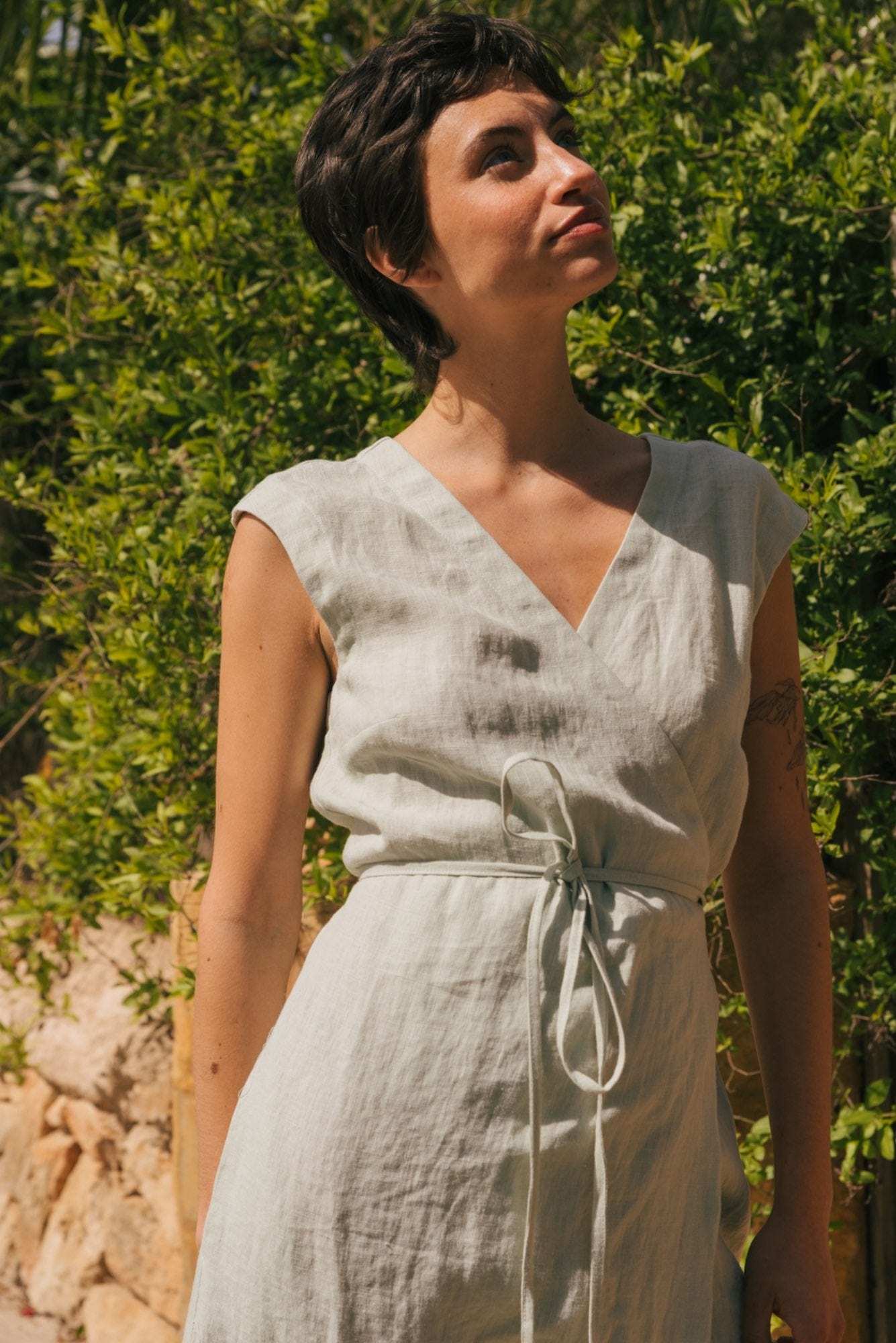 AmourLinen Linen dress Aurora mid-length linen dress Aurora mid-length linen dress