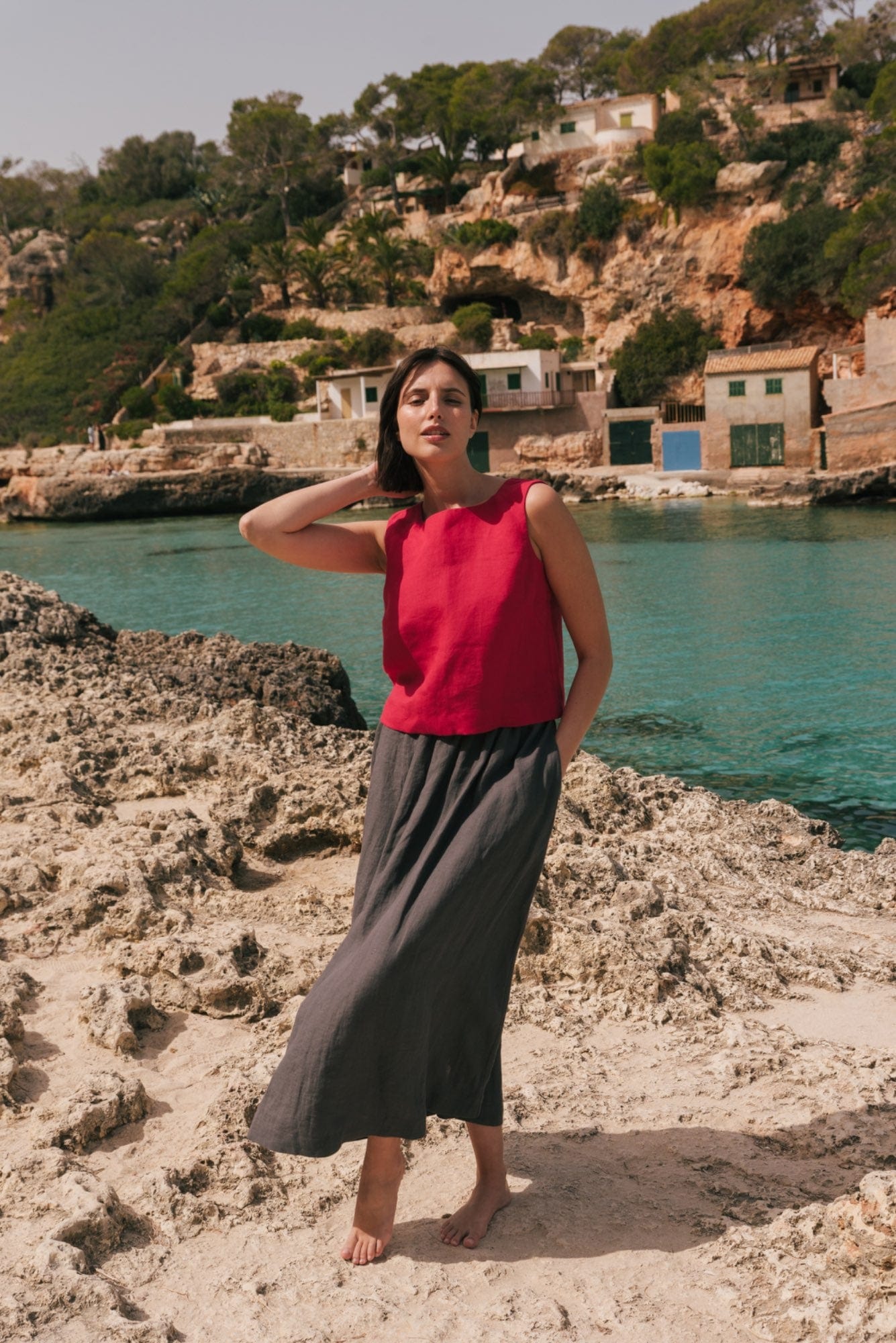 AmourLinen Linen dress Mona long linen skirt Mona long linen skirt