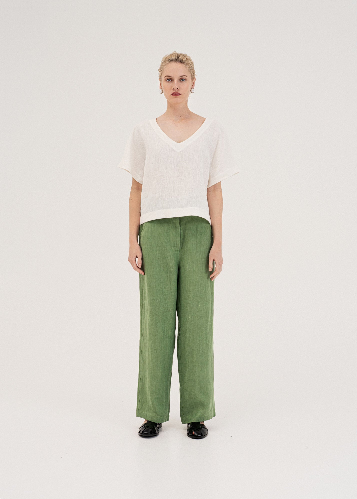 AmourLinen Linen dress Barbora straight linen pants Barbora straight linen pants