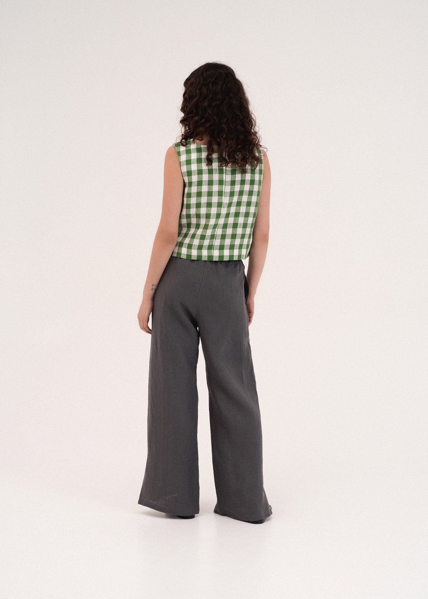 AmourLinen Linen dress Leah wide linen pants with slits Leah wide linen pants with slits