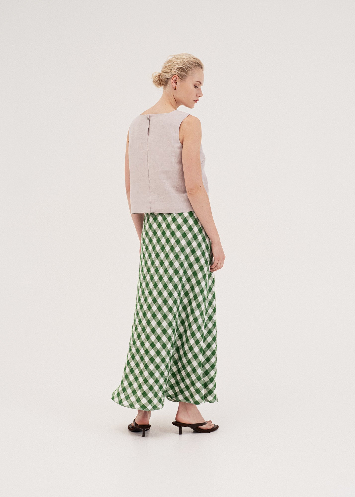 SIIILON LOVE check skirt シーロン ギンガムチェック Gingham Pleated