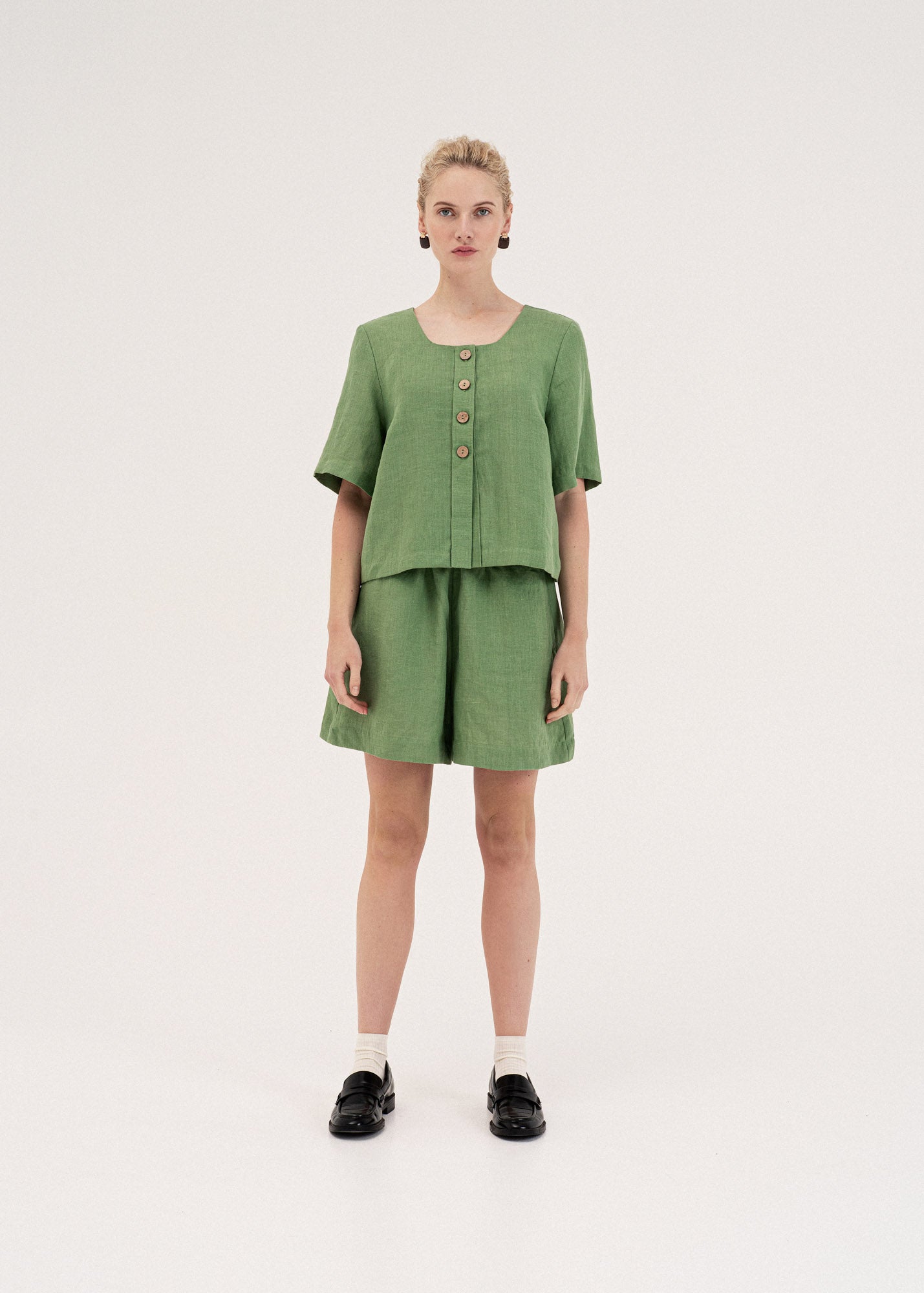 AmourLinen Linen dress Betty classic linen shorts Betty classic linen shorts