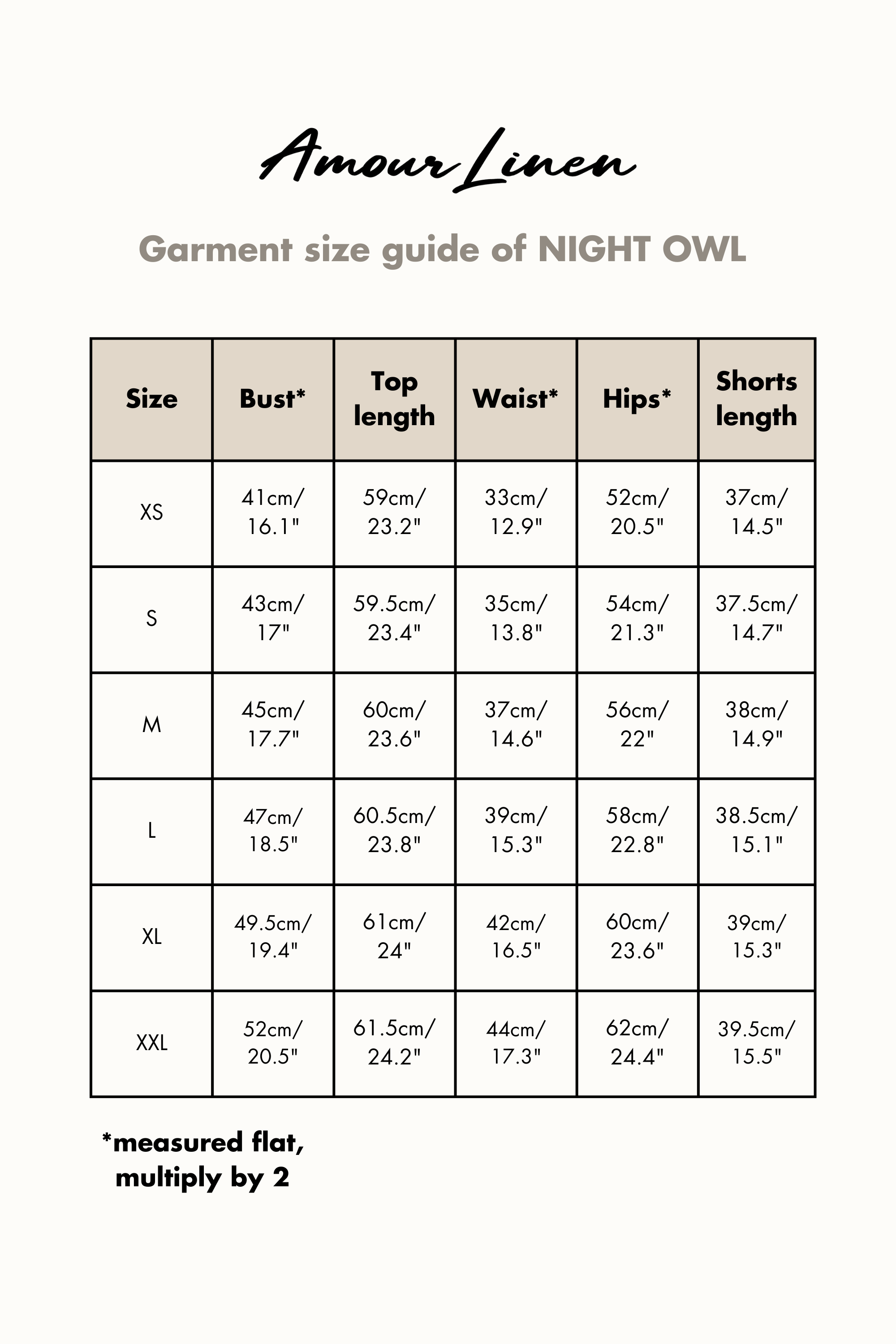 Sleeveless pajama set NIGHT OWL L Cream