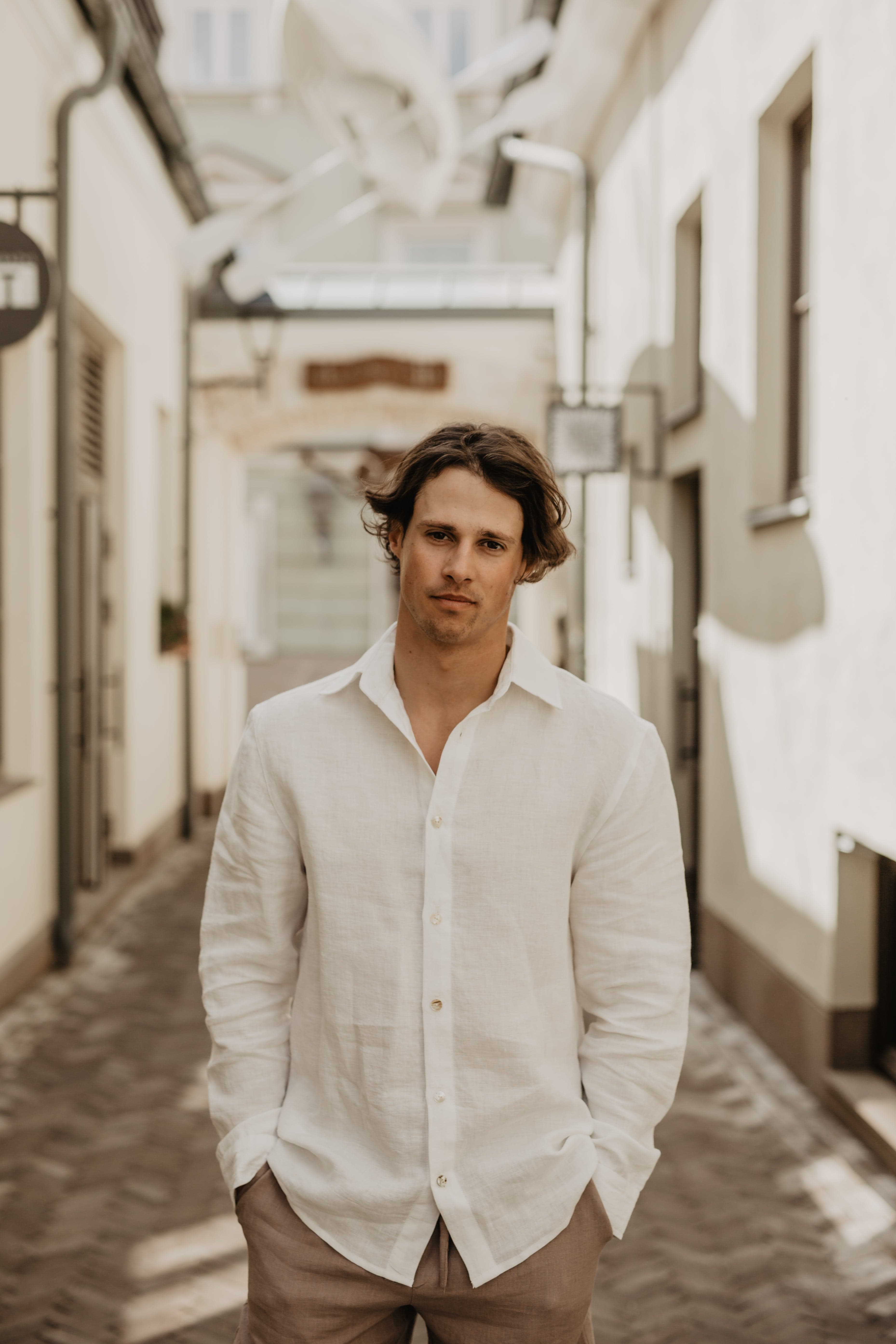 Classic linen shirt HECTOR M White
