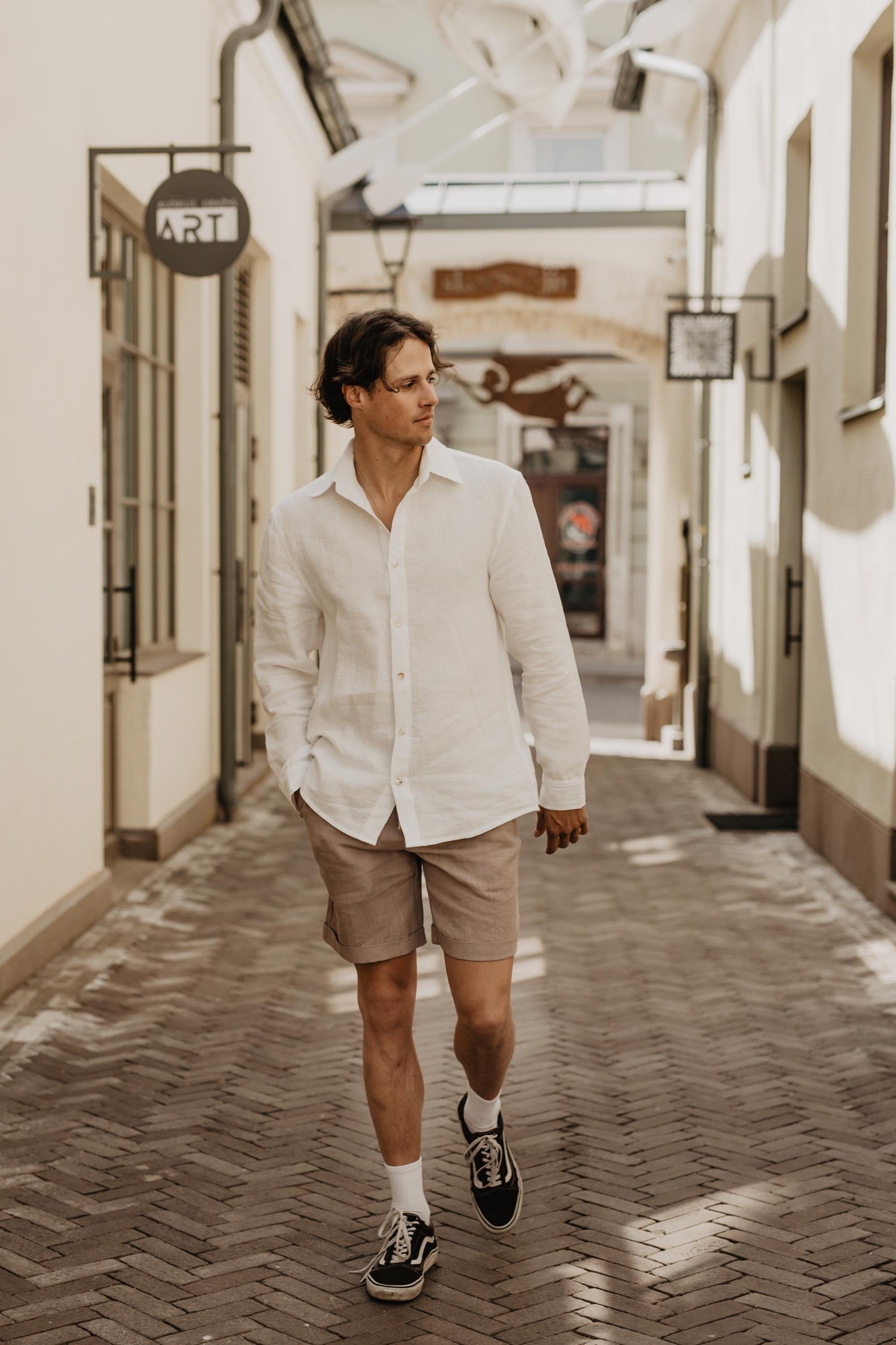 Classic linen shirt HECTOR M Mustard