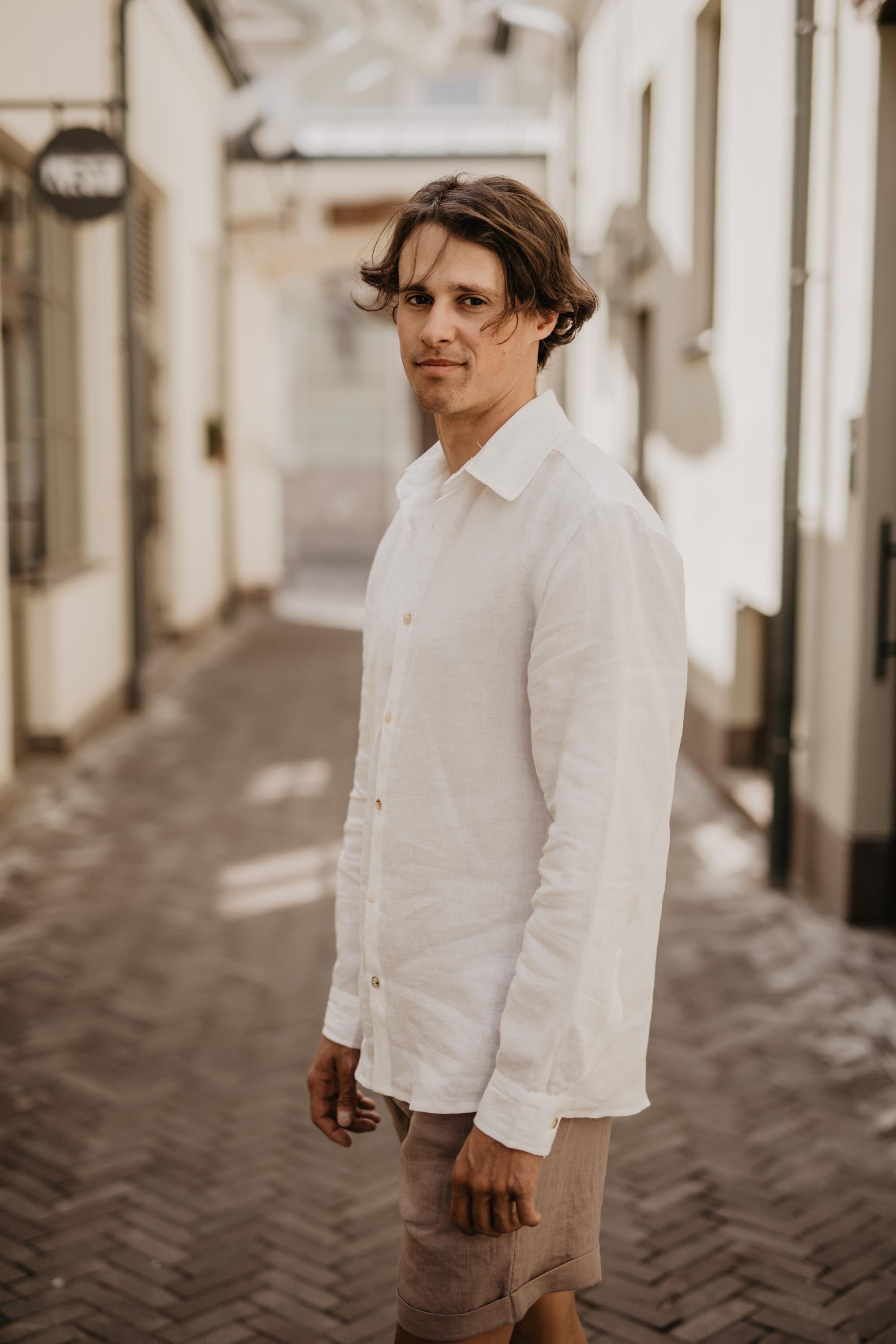 Classic linen shirt HECTOR M Mustard