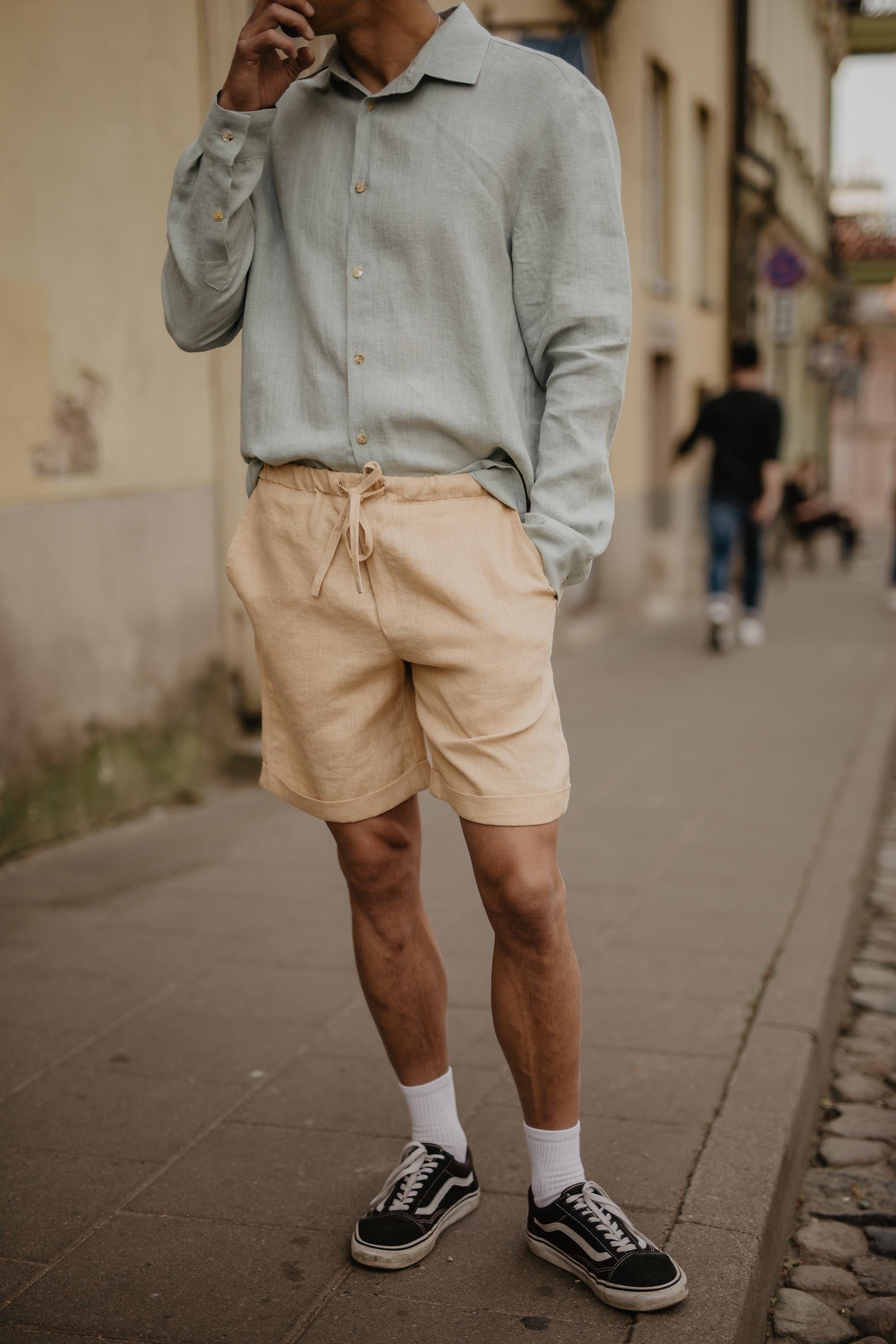 AmourLinen Linen shorts Linen shorts ARES Linen shorts ARES | AmourLinen | Linen Clothing
