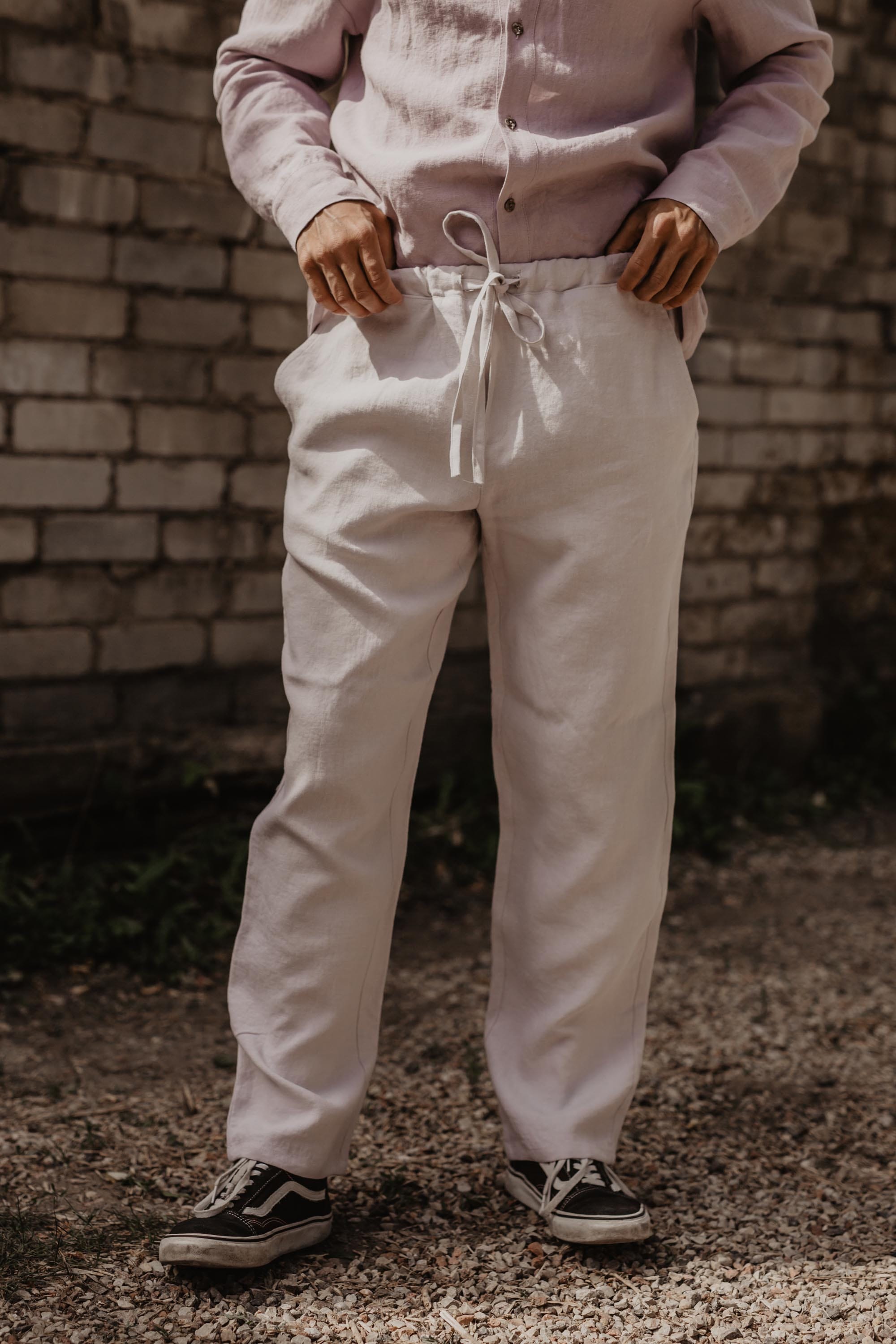 Linen pants ADONIS L White