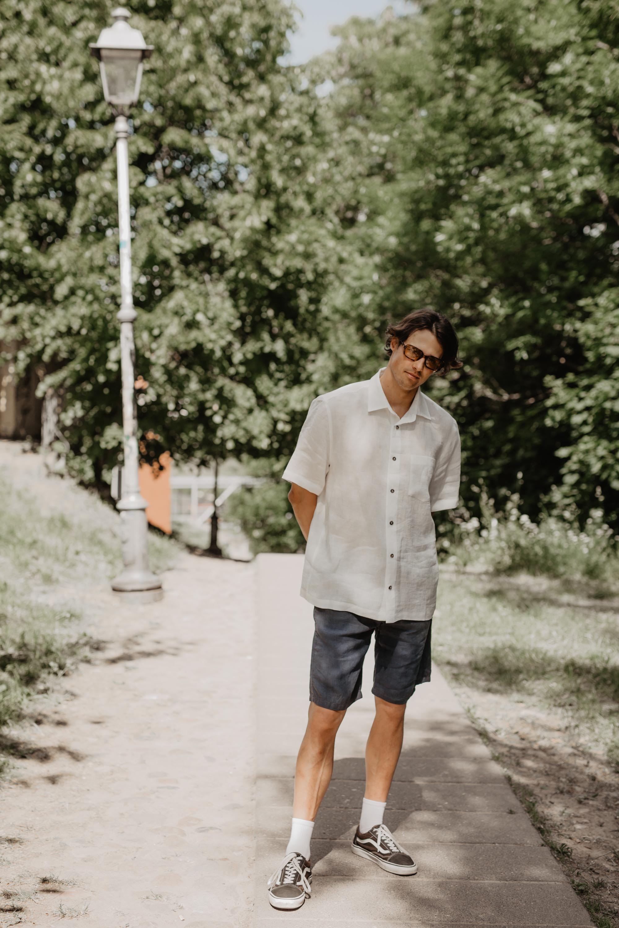 AmourLinen Linen shorts Classic linen shorts HERMES Classic linen shorts HERMES | AmourLinen | Linen Clothing
