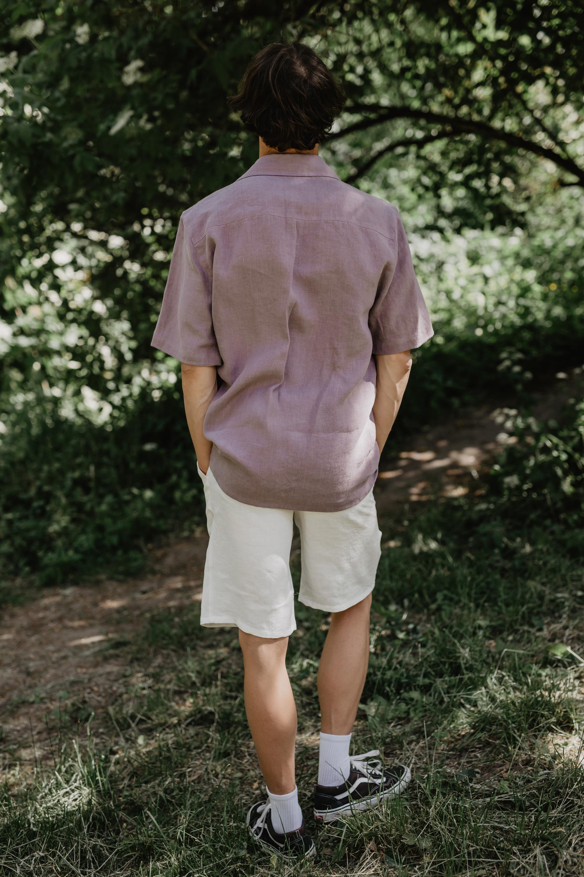 AmourLinen Linen shorts Classic linen shorts HERMES Classic linen shorts HERMES | AmourLinen | Linen Clothing