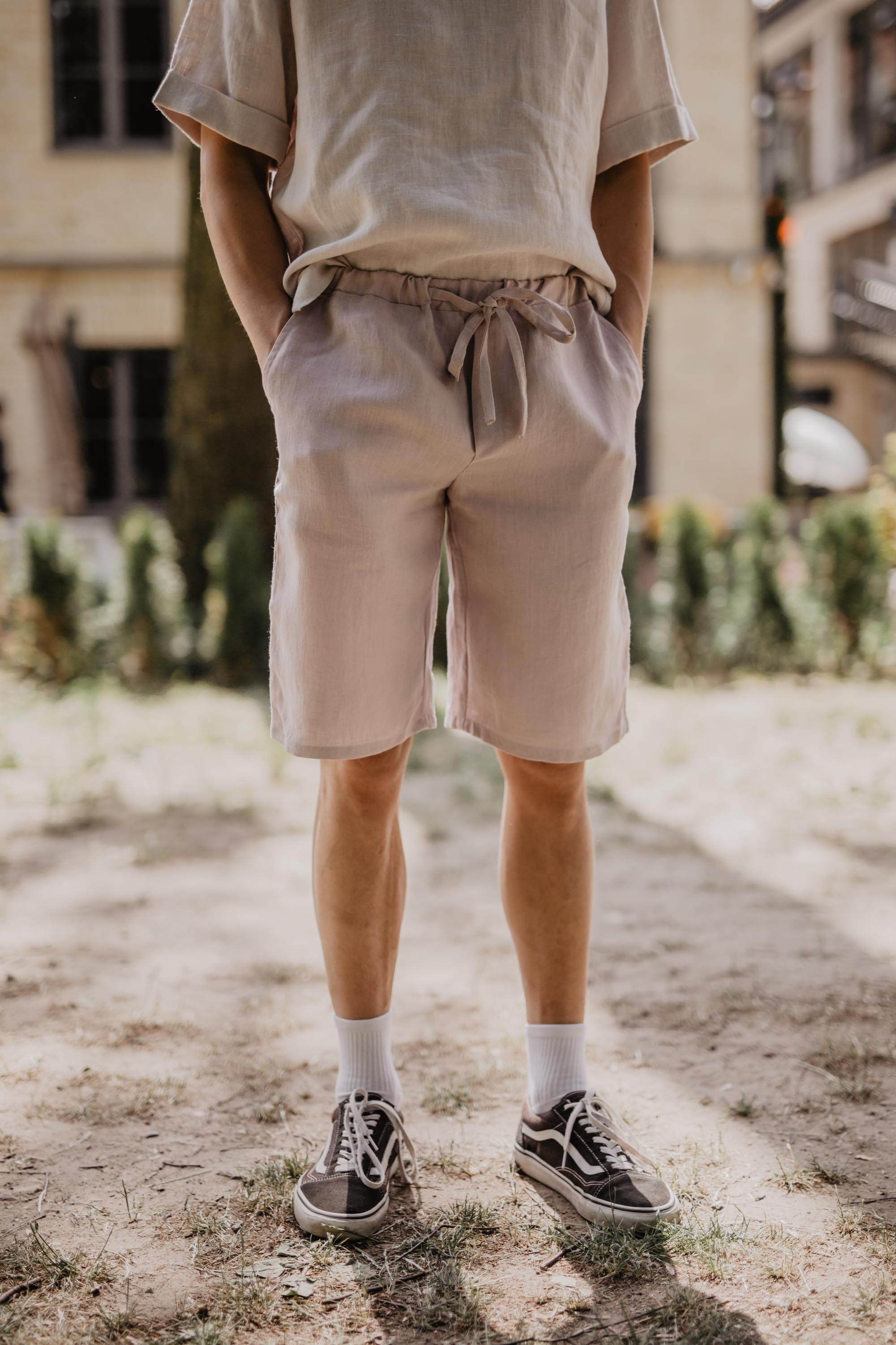 AmourLinen Linen shorts Classic linen shorts HERMES Classic linen shorts HERMES | AmourLinen | Linen Clothing