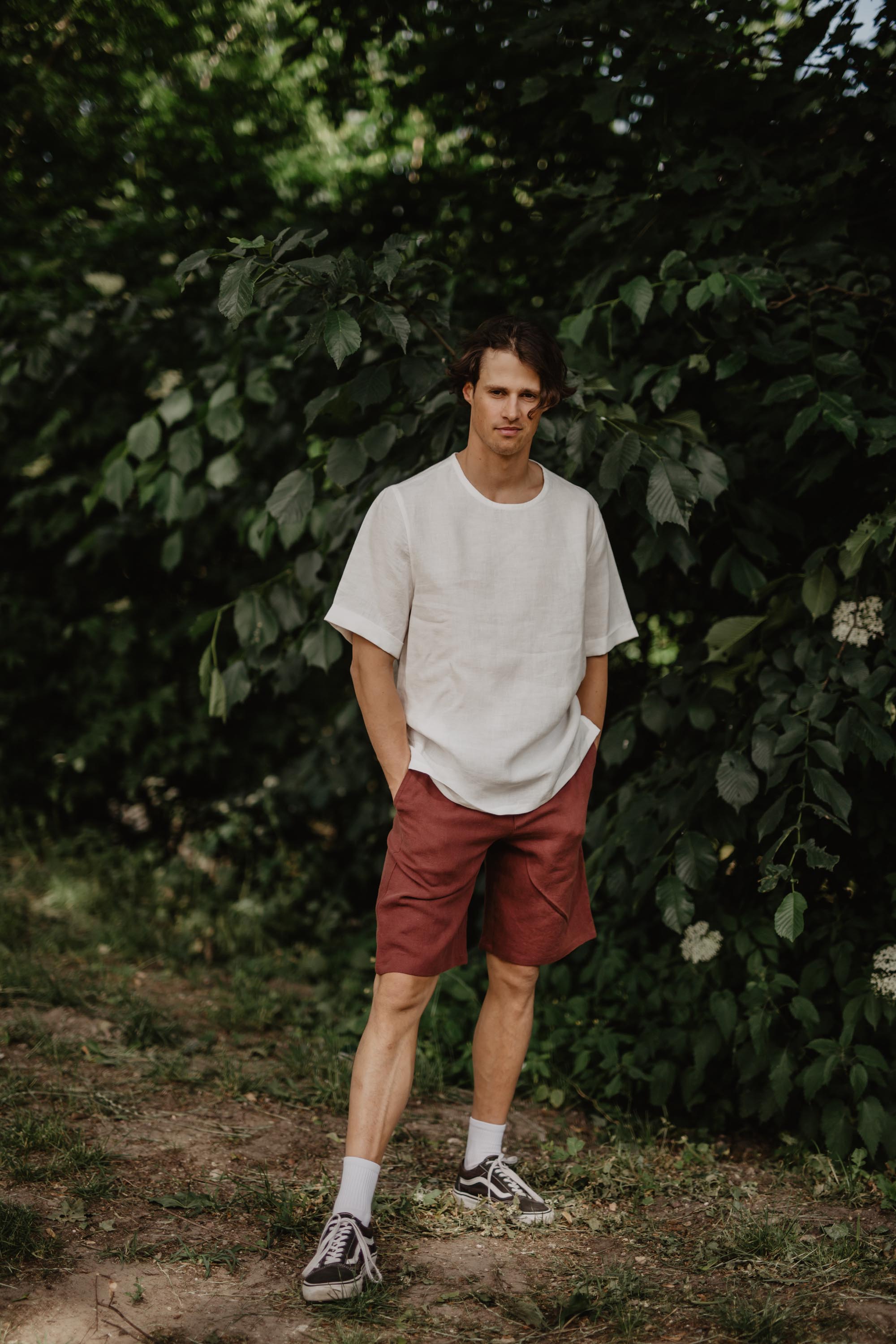 AmourLinen Linen shorts Classic linen shorts HERMES Classic linen shorts HERMES | AmourLinen | Linen Clothing