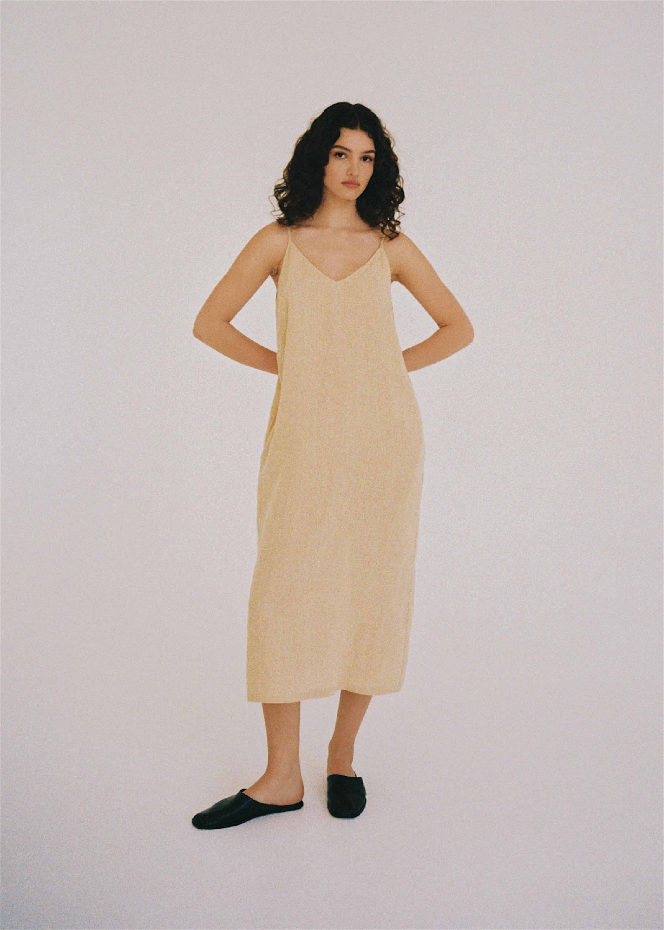 chinese dress ladies Linen Long Dress | AmourLinen