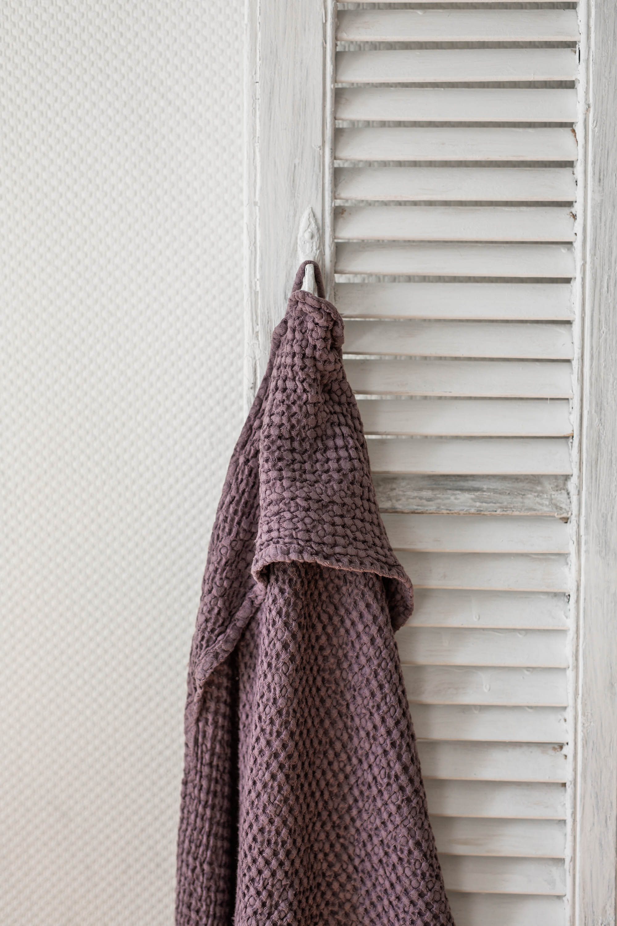 Dusty Lavender Hooded Baby Linen Towel By AmourLinen