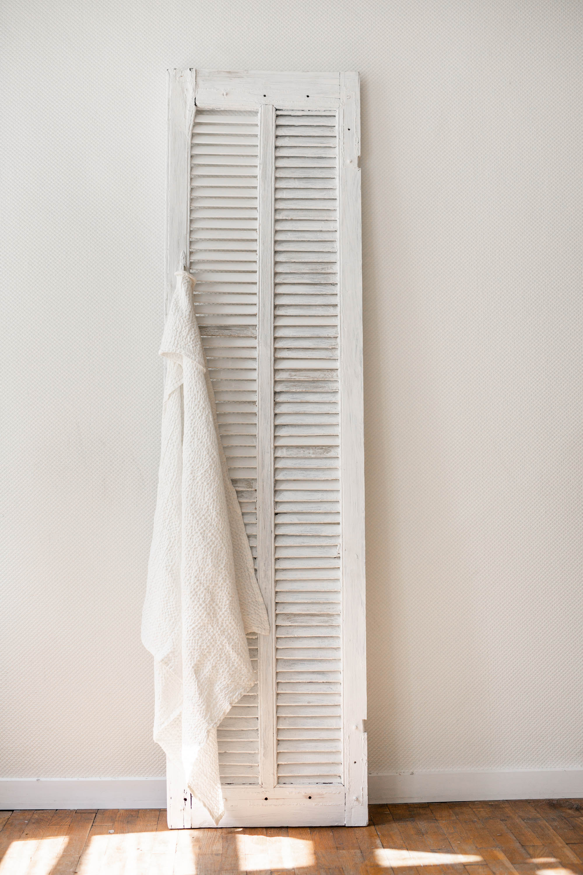 White Hooded Baby Linen Towel By AmourLinen