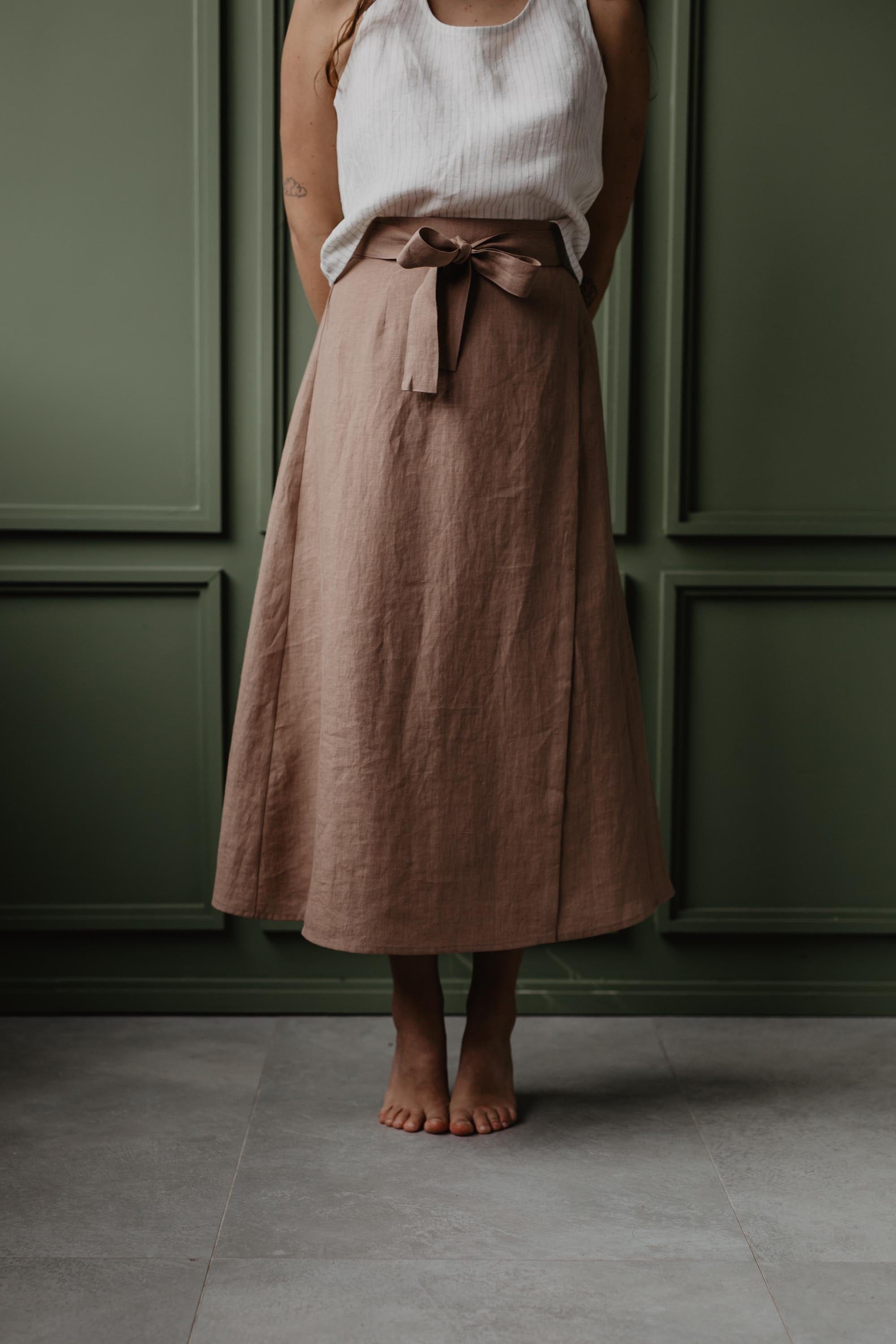 AmourLinen Linen skirt Linen wrap skirt IRIS Linen wrap skirt IRIS | AmourLinen | Linen Clothing