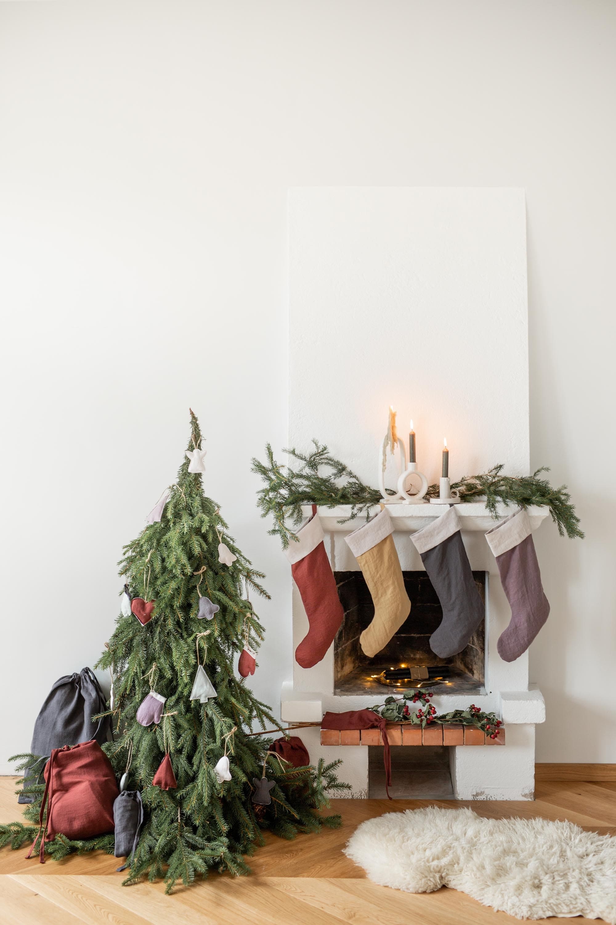 AmourLinen Christmas Linen Christmas stocking Linen Christmas stocking | AmourLinen