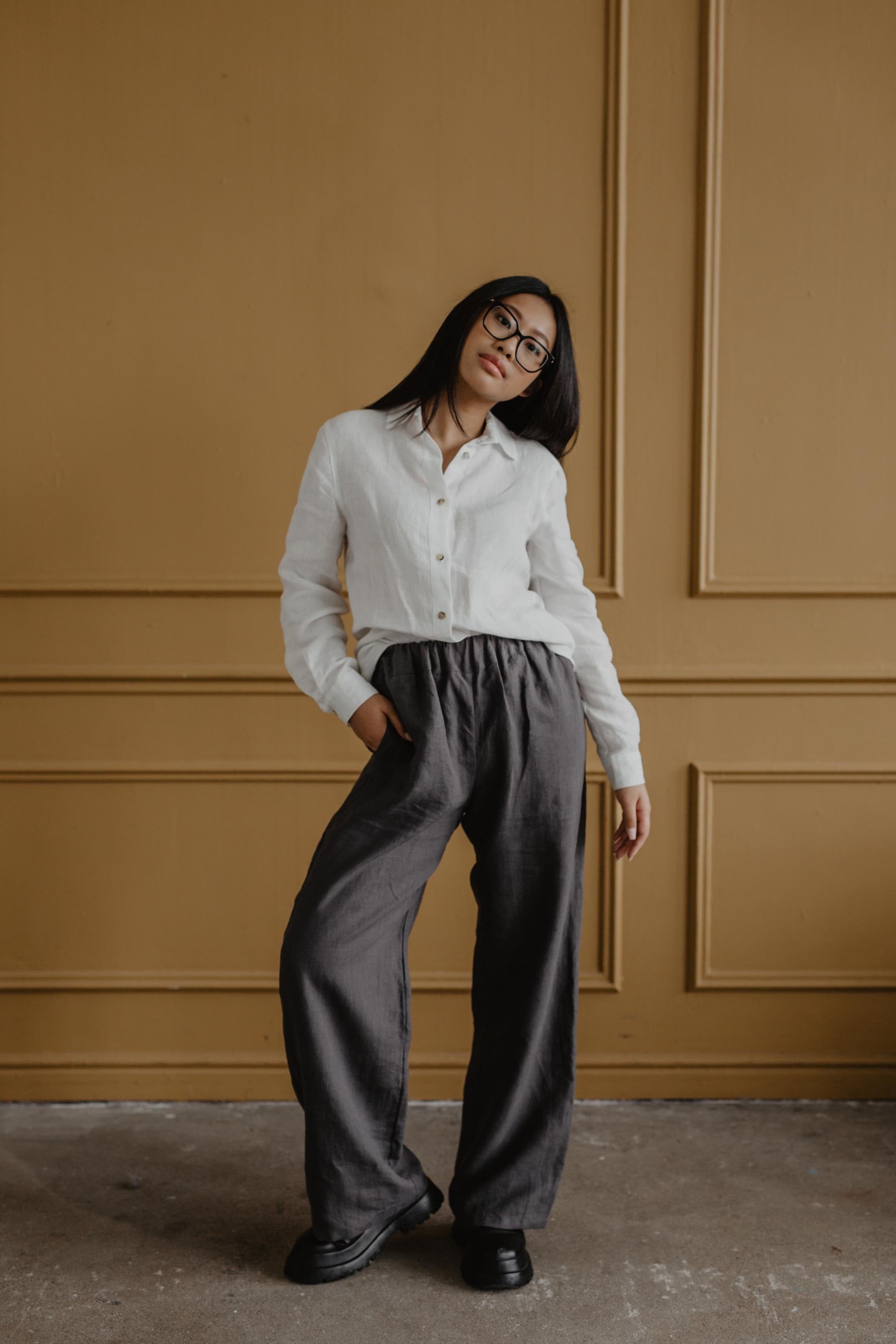 AmourLinen Linen pants Oulu super long linen pants Linen Pants | AmourLinen | Linen Clothing