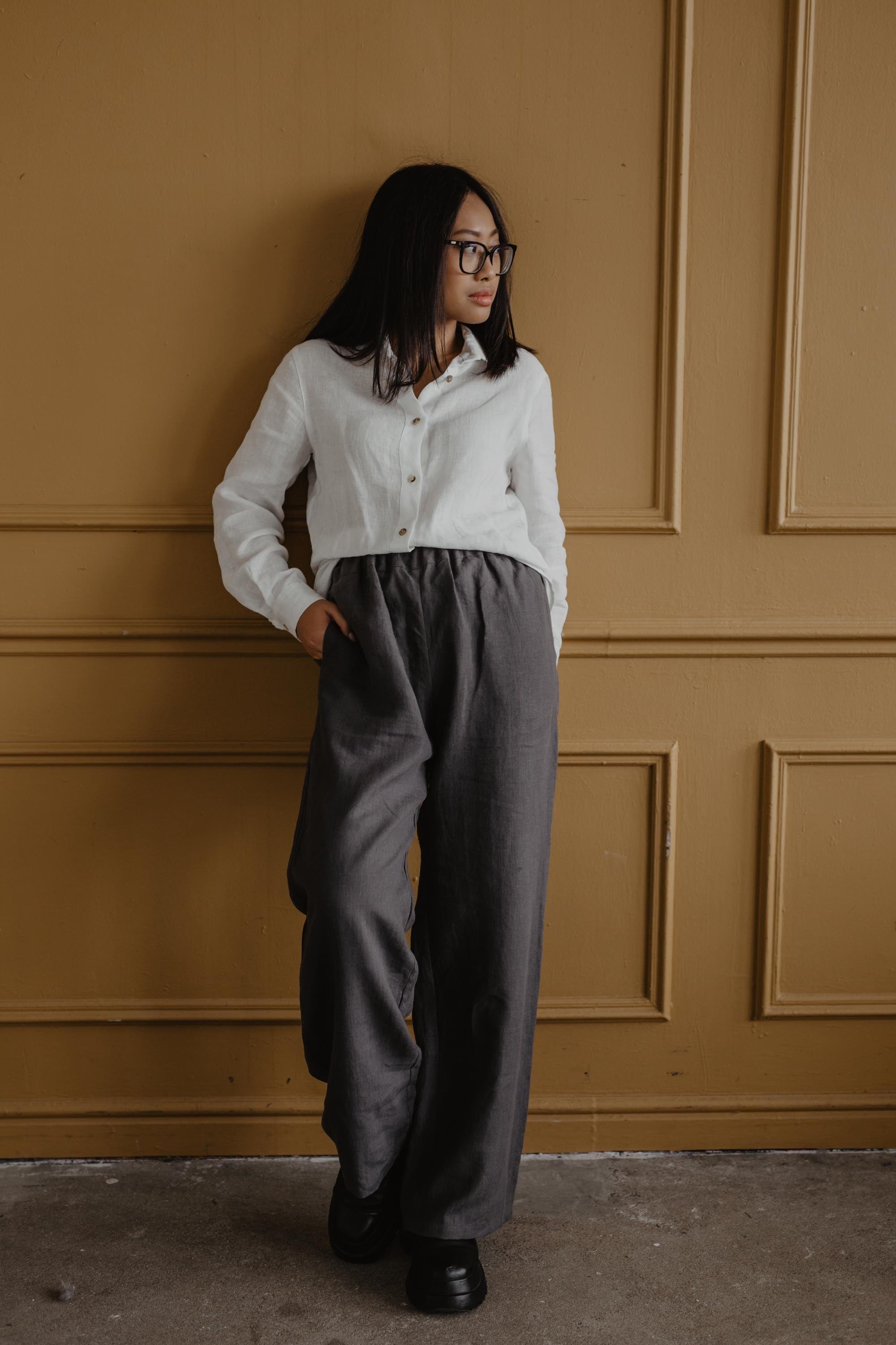 AmourLinen Linen pants Oulu super long linen pants Linen Pants | AmourLinen | Linen Clothing
