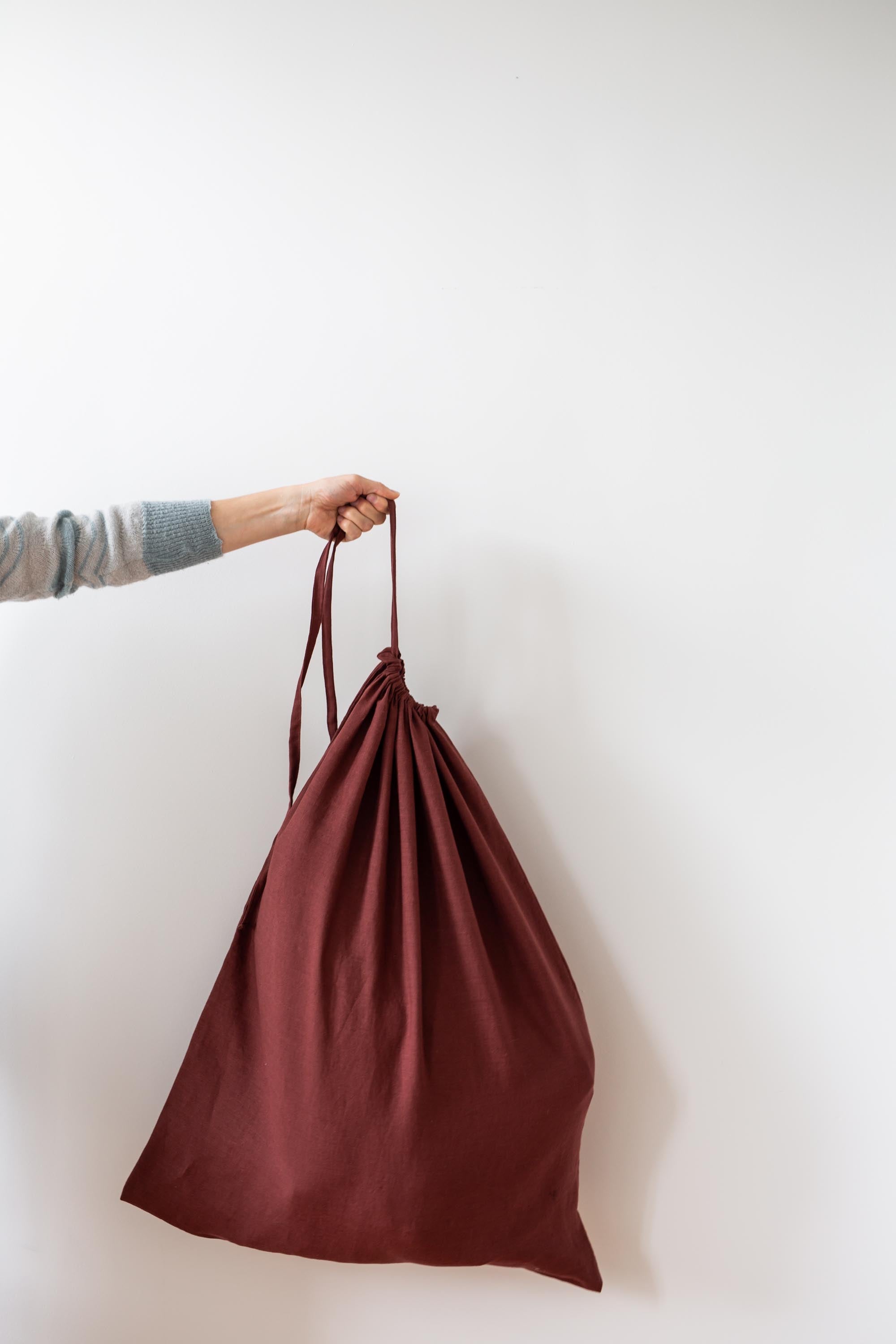 Terracotta Linen Bag By AmourLInen