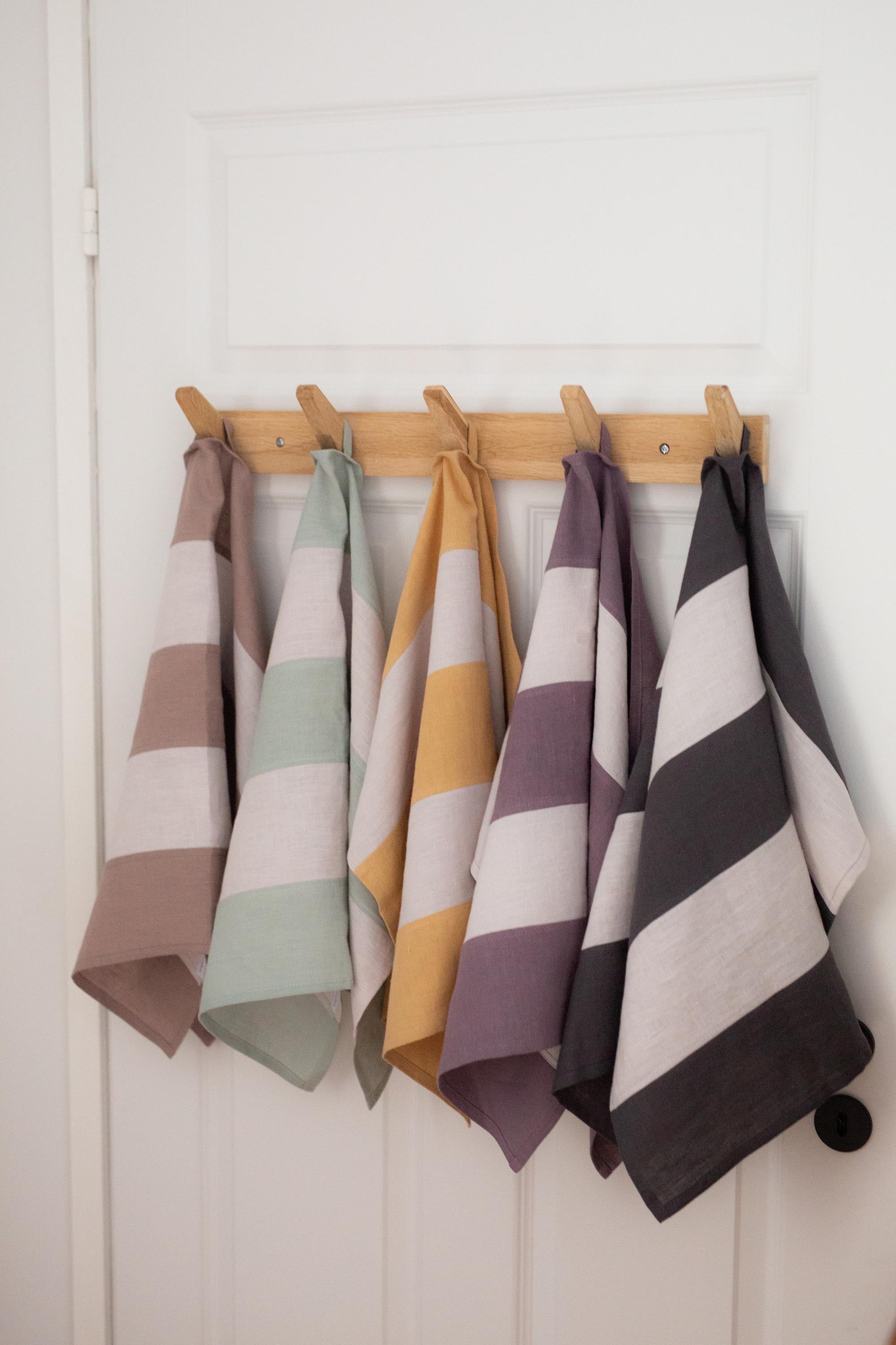 Striped linen 2025 tea towels