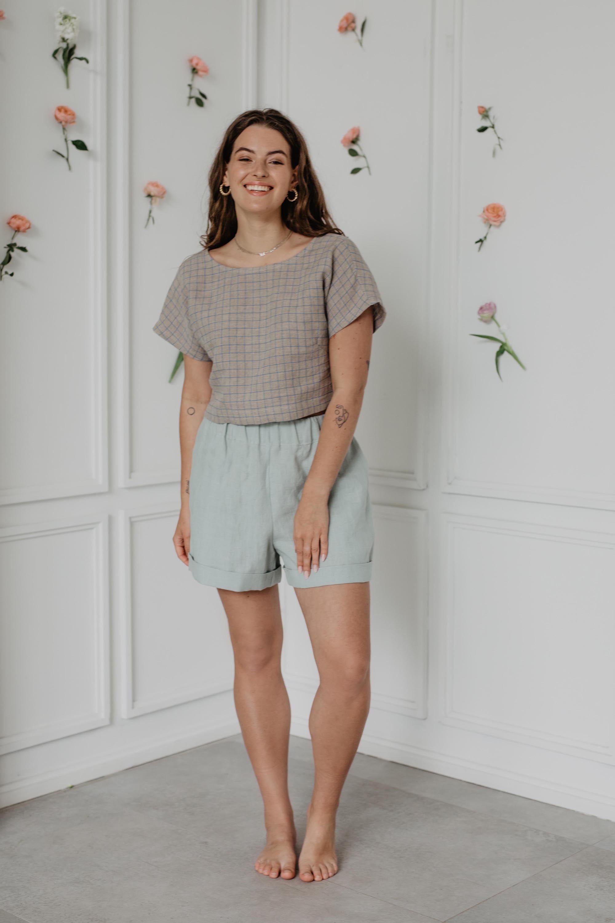 AmourLinen Linen bottom Linen shorts MIA Linen shorts MIA | AmourLinen | Linen Clothing