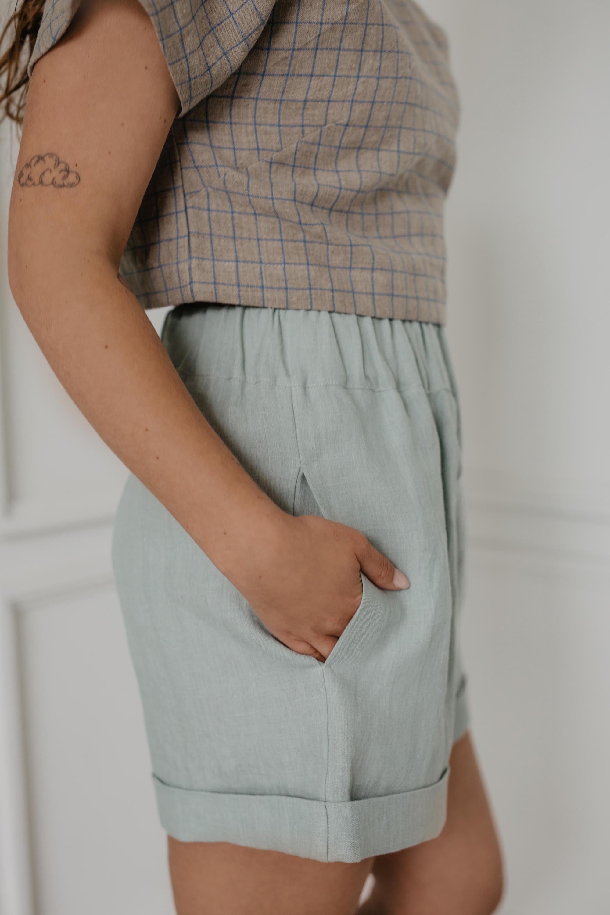 AmourLinen Linen bottom Linen shorts MIA Linen shorts MIA | AmourLinen | Linen Clothing