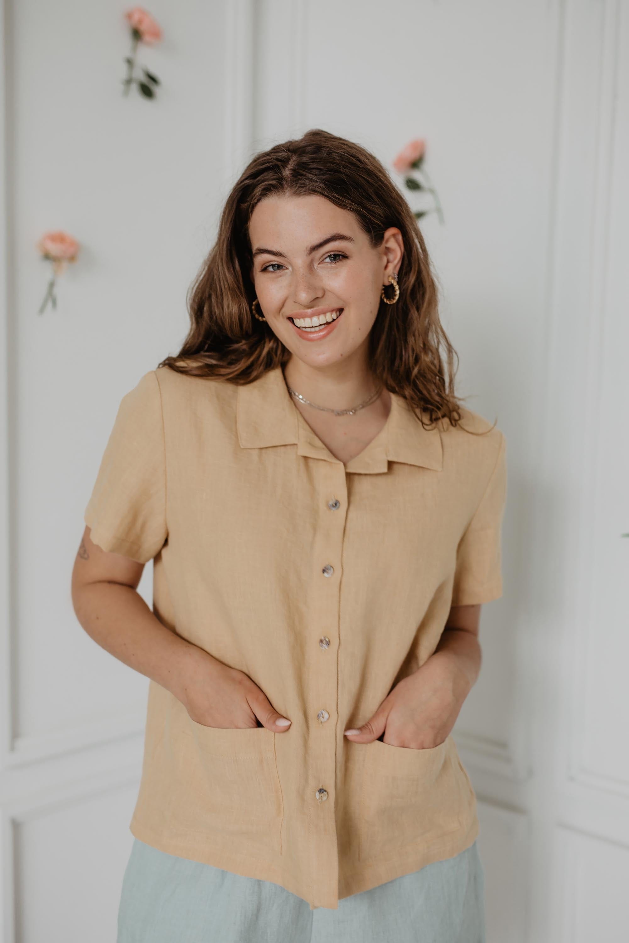 AmourLinen Linen shirt Linen summer shirt SCARLETT Linen summer shirt SCARLETT | AmourLinen | Linen Clothing