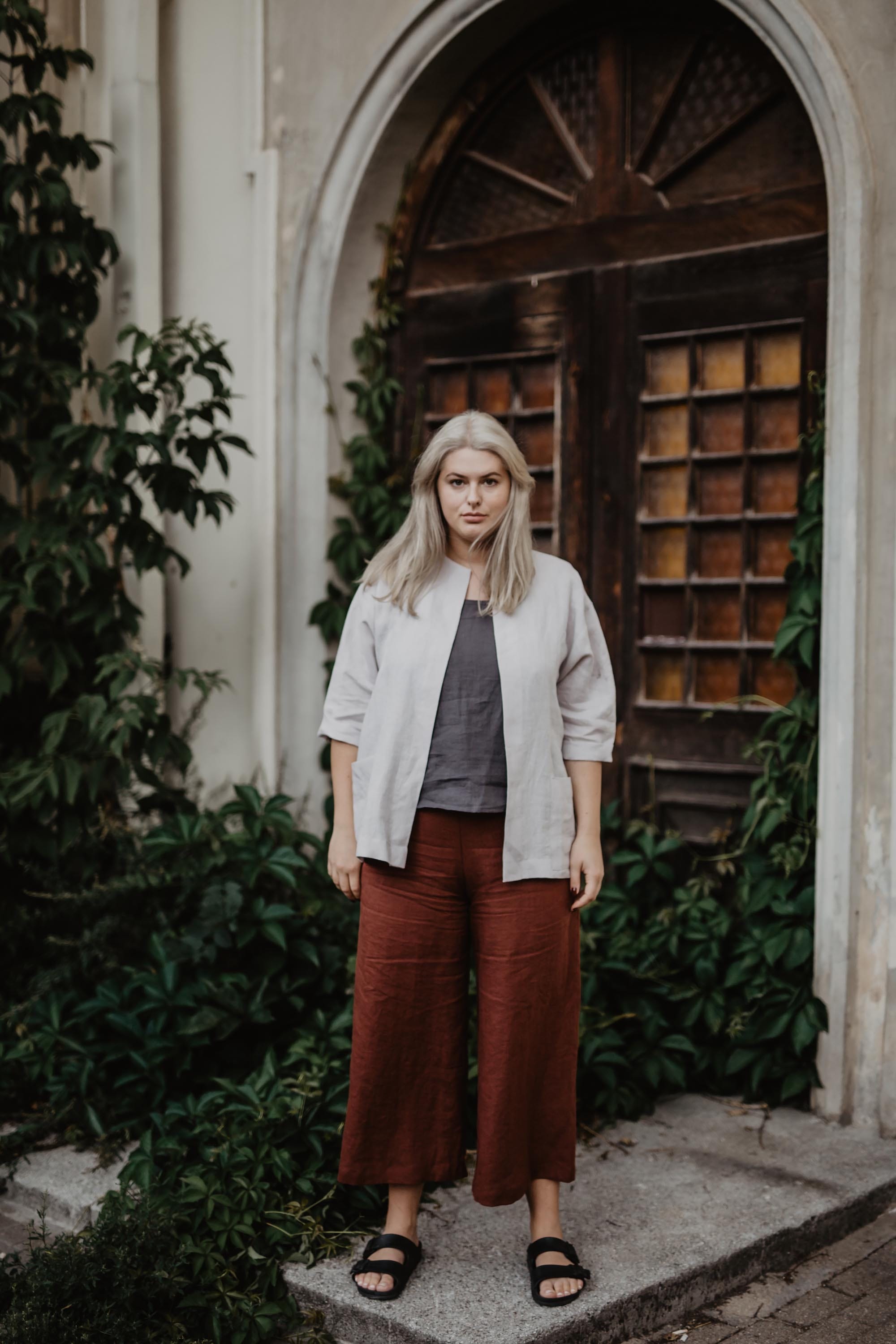 AmourLinen Linen tops Linen oversized jacket Kyiv Linen Oversized Jacket | AmourLinen | Women Linen Jacket