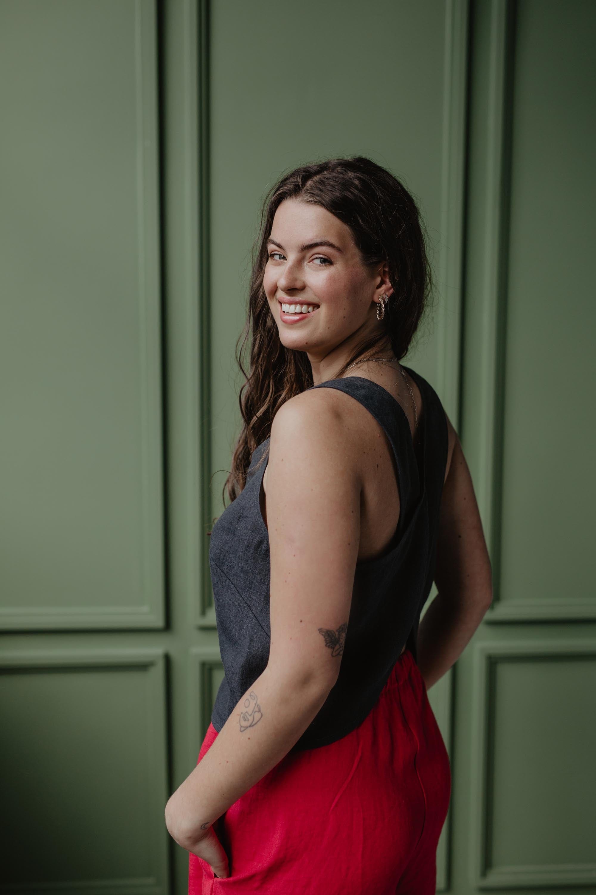 AmourLinen Linen top Linen pinafore top ELLA Linen pinafore top ELLA | AmourLinen | Linen Clothing