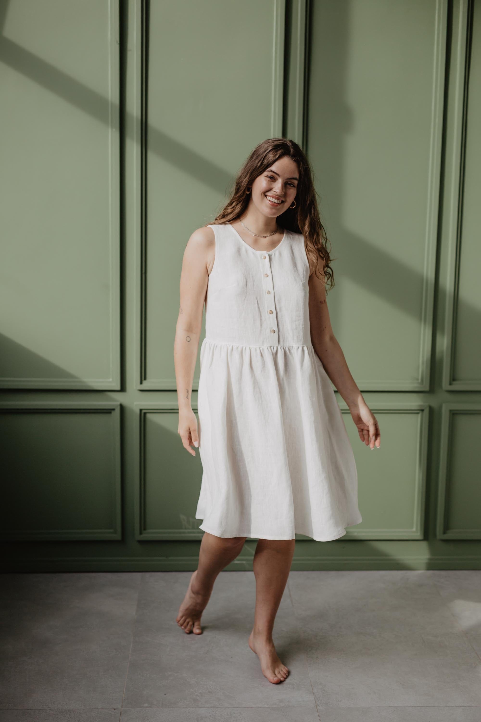 AmourLinen Linen dress Linen sleeveless summer dress HAZEL Linen sleeveless summer dress HAZEL | AmourLinen | Linen Clothing