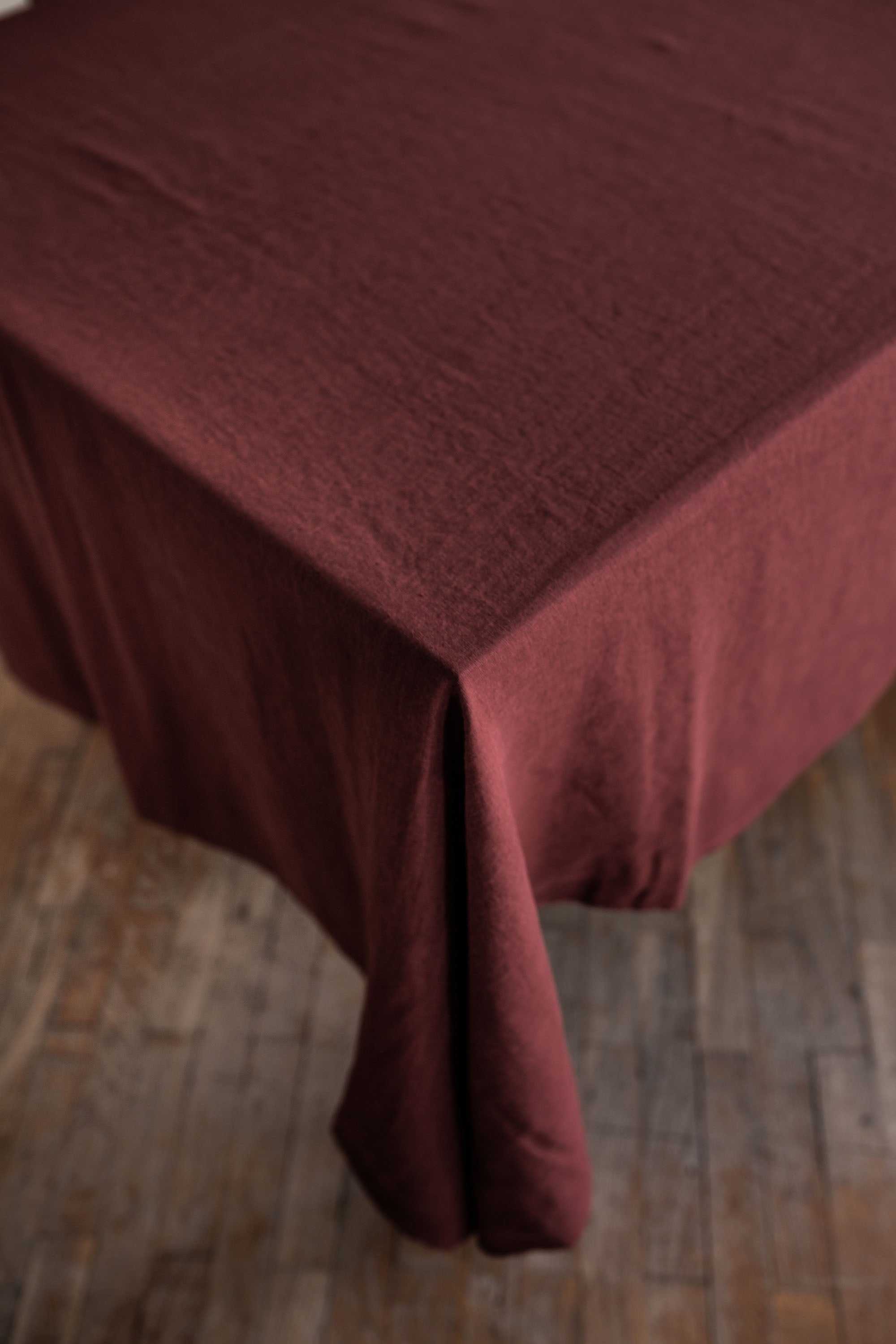 Close up of Terracotta Tablecloth