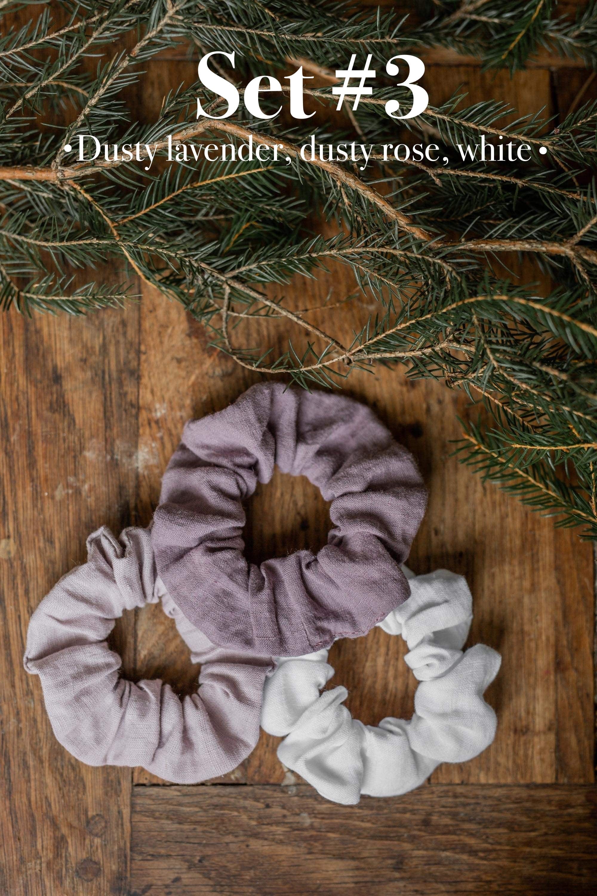 AmourLinen Table linens Linen scrunchies Linen scrunchies | AmourLinen
