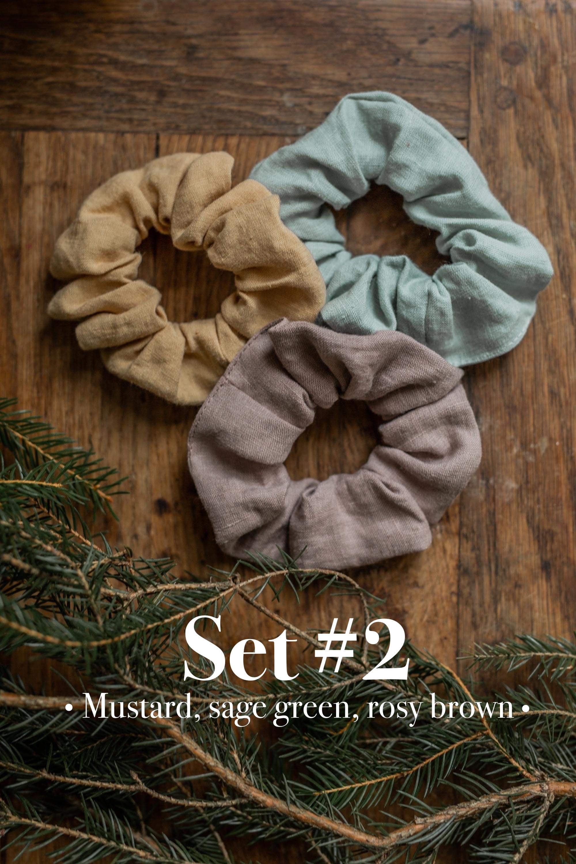 AmourLinen Table linens Linen scrunchies Linen scrunchies | AmourLinen