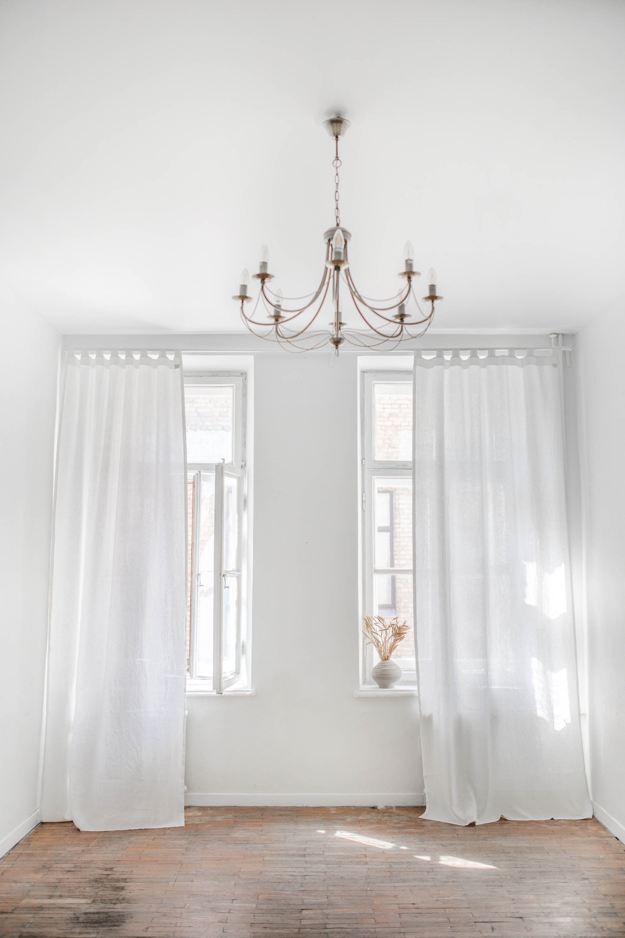 AmourLinen Linen curtains Tab top linen curtain Tap Top Linen Curtain | Tab Top Linen Drapes | AmourLinen