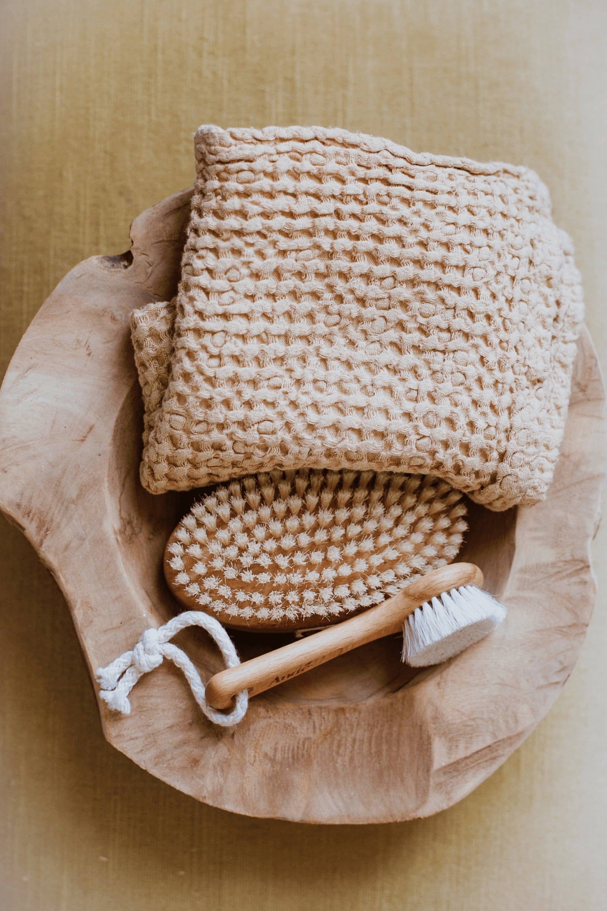 AmourLinen Linen waffle towel Linen waffle bath towel Linen Waffle Towel | AmourLinen | White