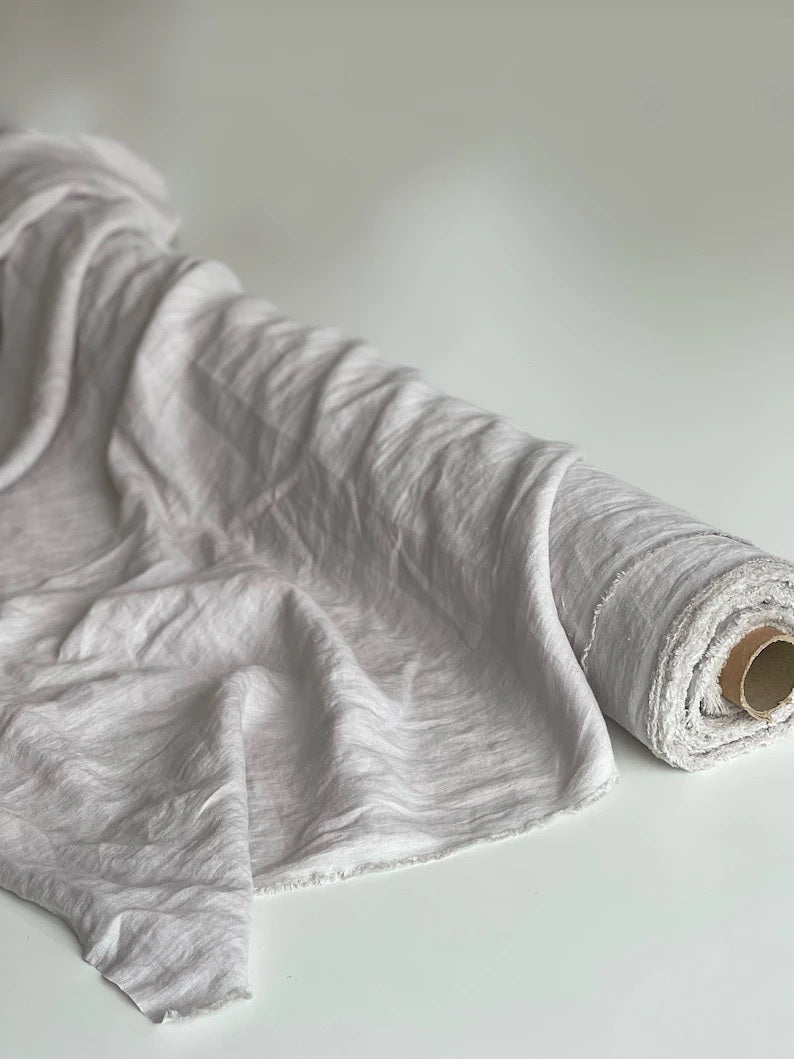 Cream Linen Fabric By AmourlInen